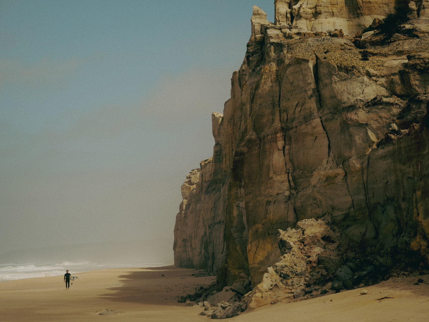 jesse mendes on desolate beach in Portugal