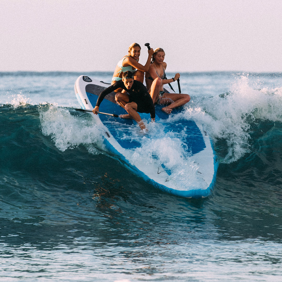 party wave on a giant paddle board