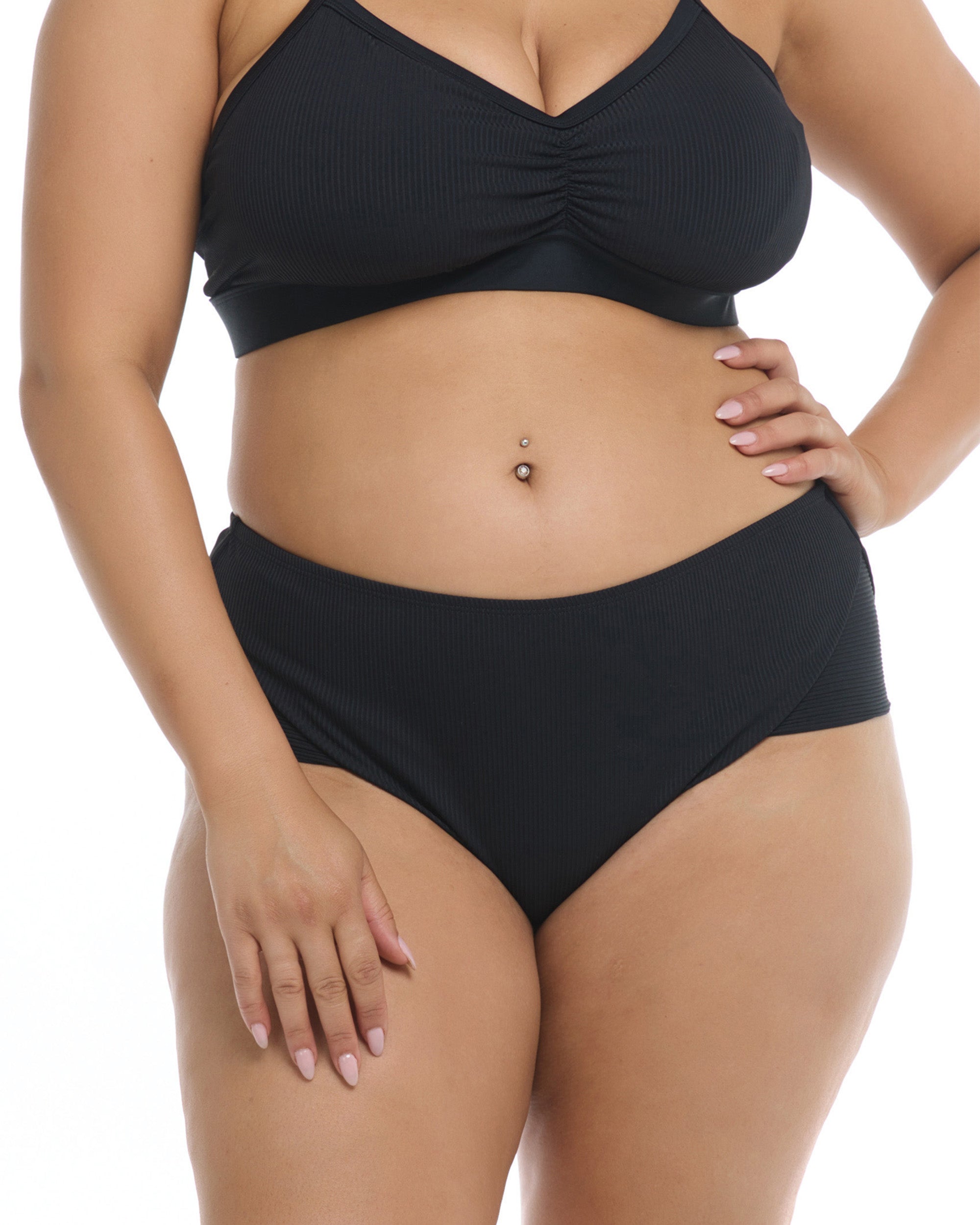 Ibiza Plus Size Coco Bikini Bottom - Black