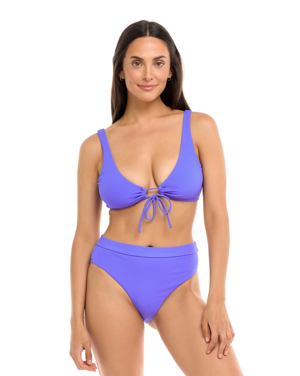 Aloha Vibes Lolah Scoop Bikini Top - Multi