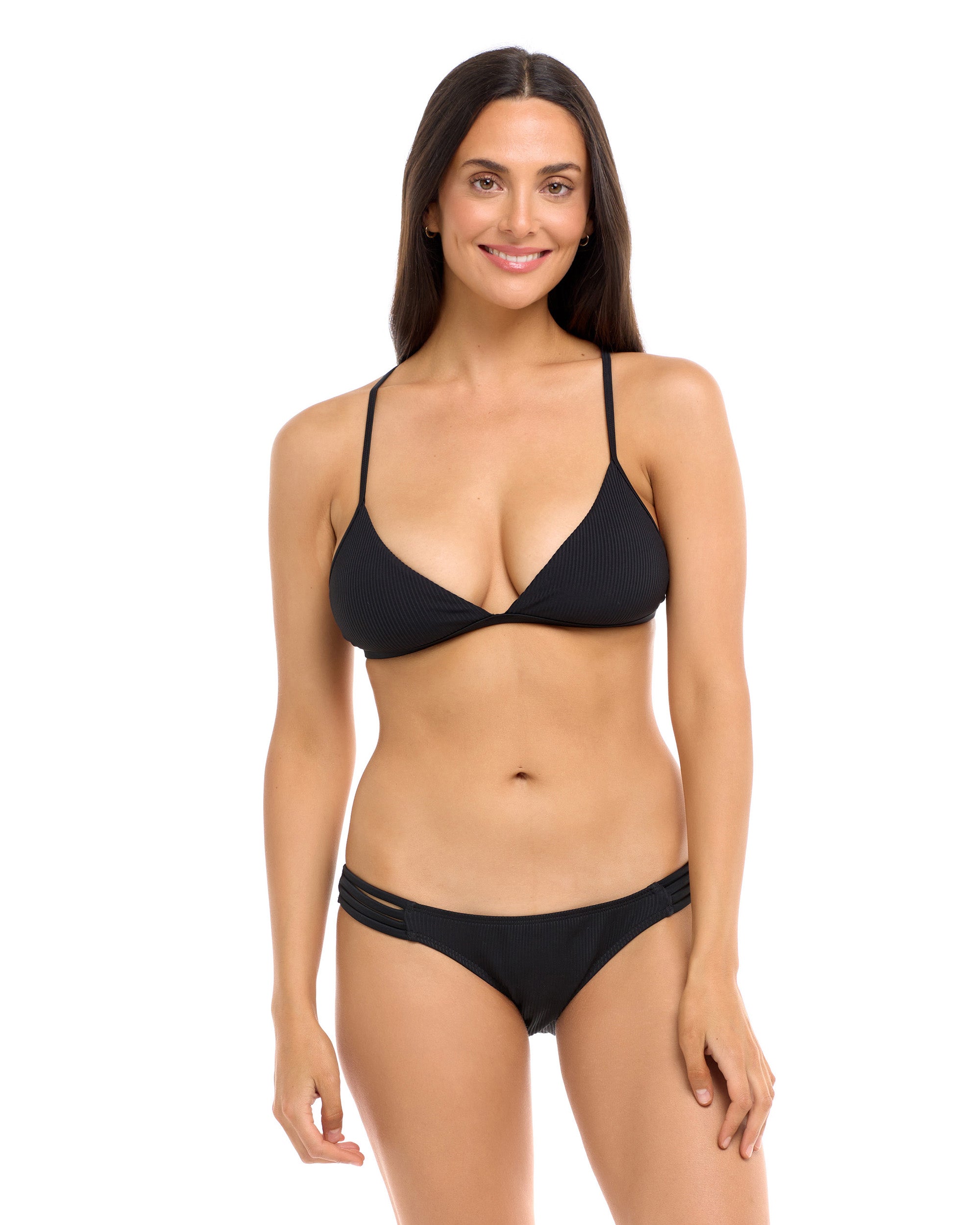 Ibiza Evelyn Fixed Triangle Bikini Top - Black