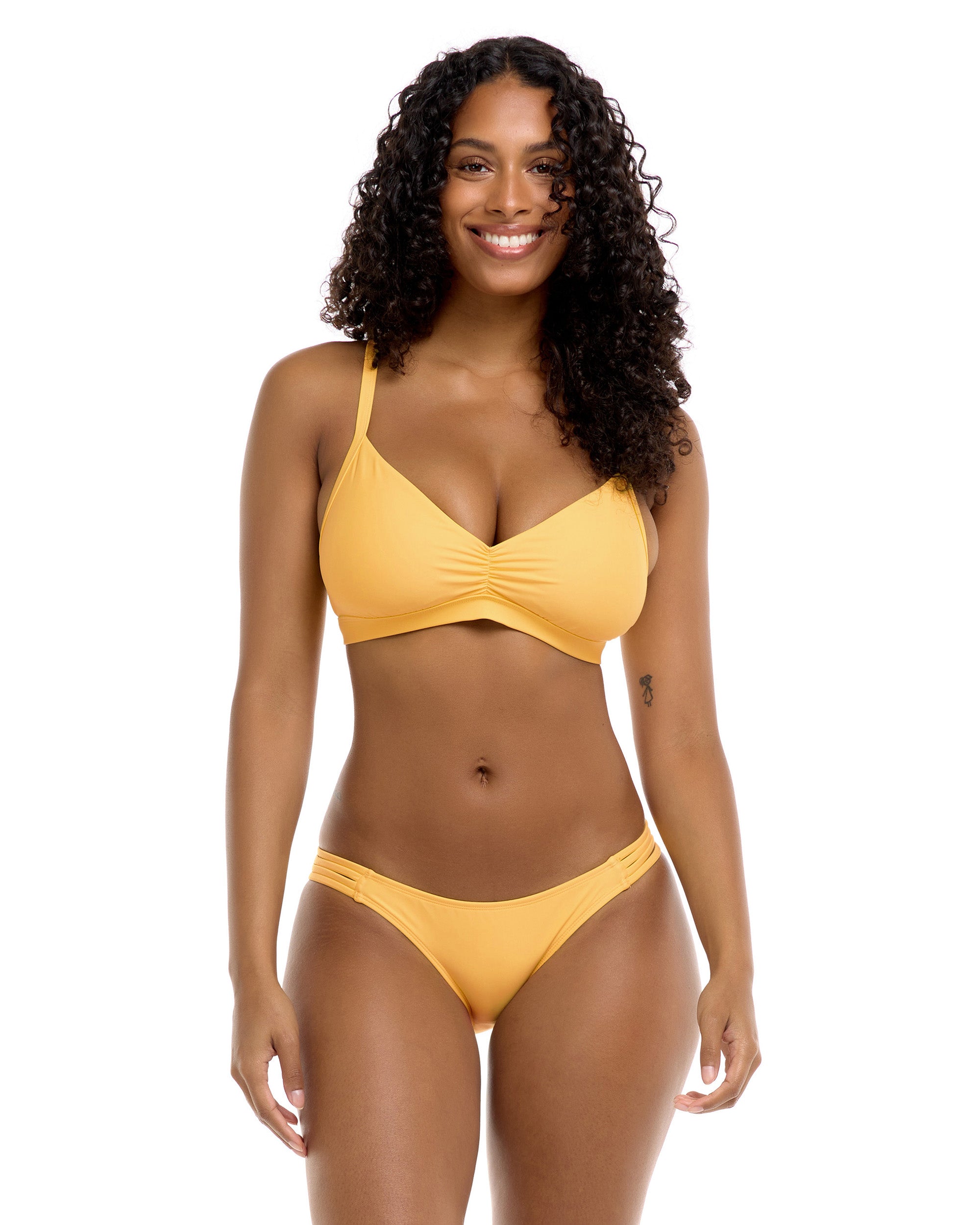 Smoothies Drew D-F Cup Bikini Top - Canary