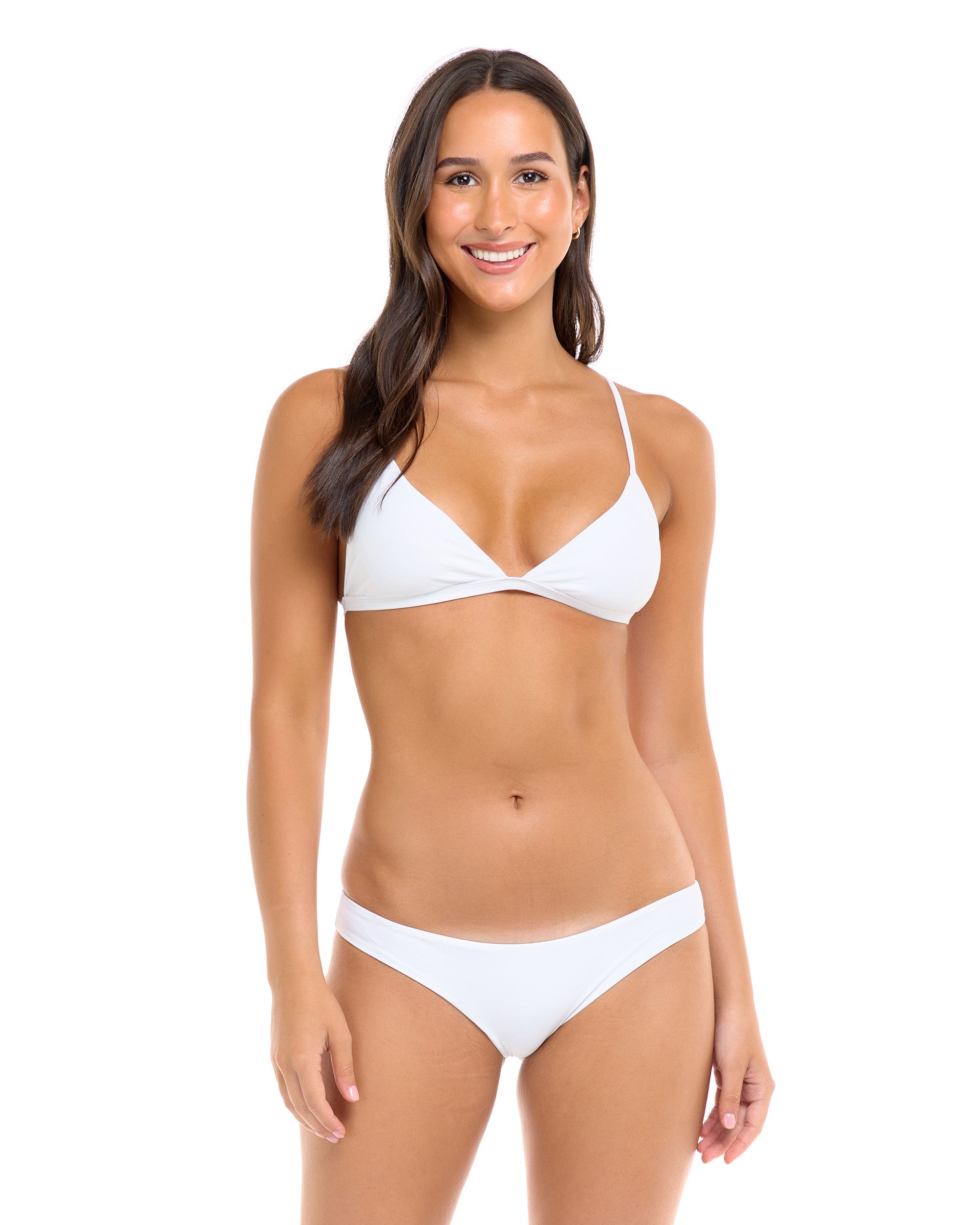 Smoothies Evelyn Fixed Triangle Bikini Top - Snow