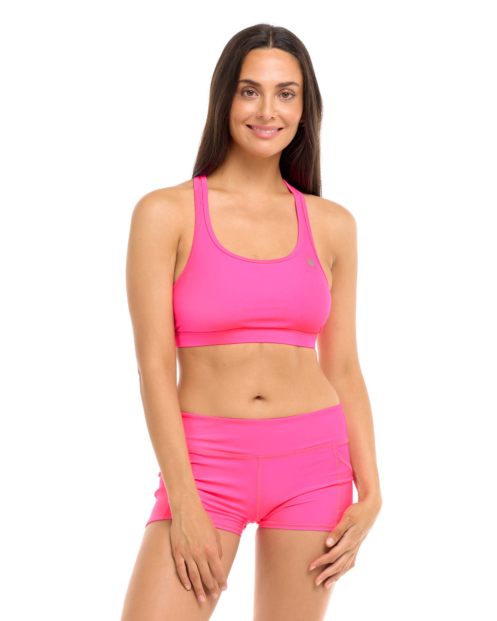 Buy Floret Medium Impact Slip On Sports Bra - Pink at Rs.239