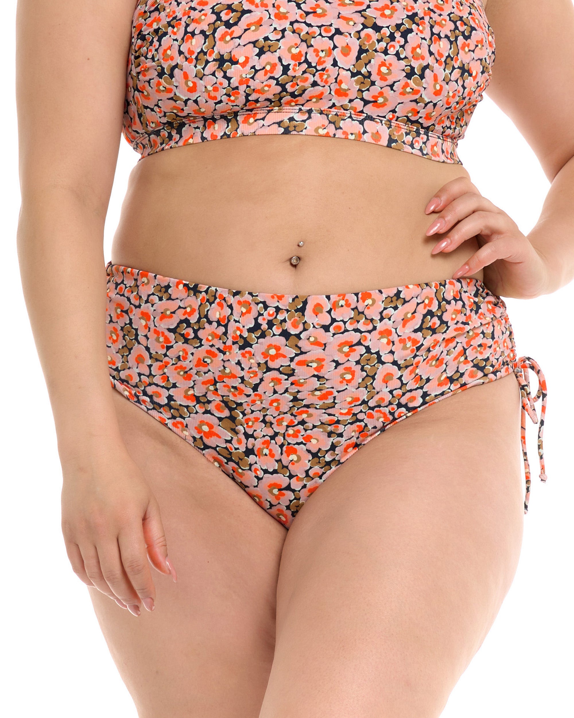 Mademoiselle High Tide Plus Size Swim Bottom - Multi