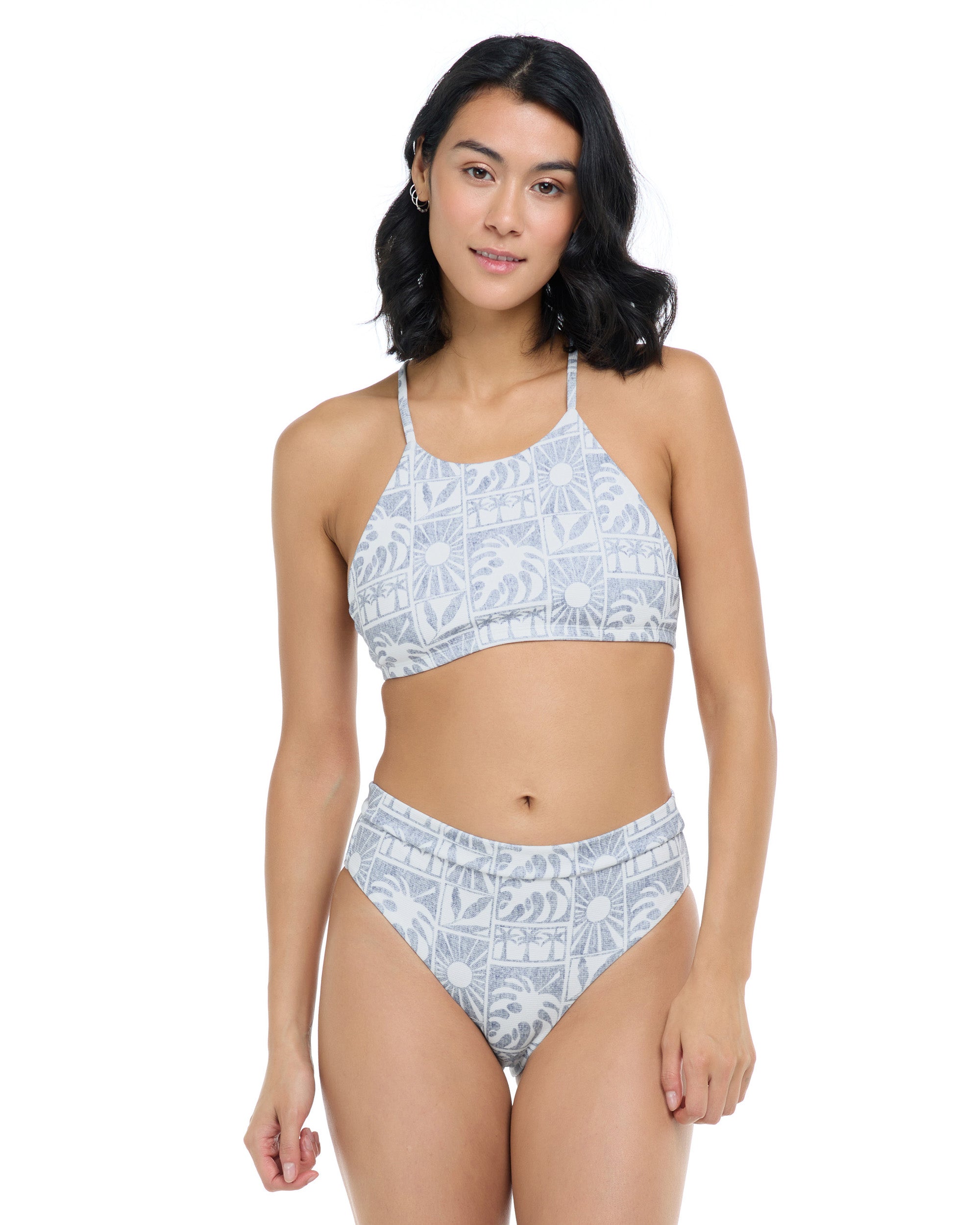 Serene Alesha High Neck Bikini Top - Serene / Snow