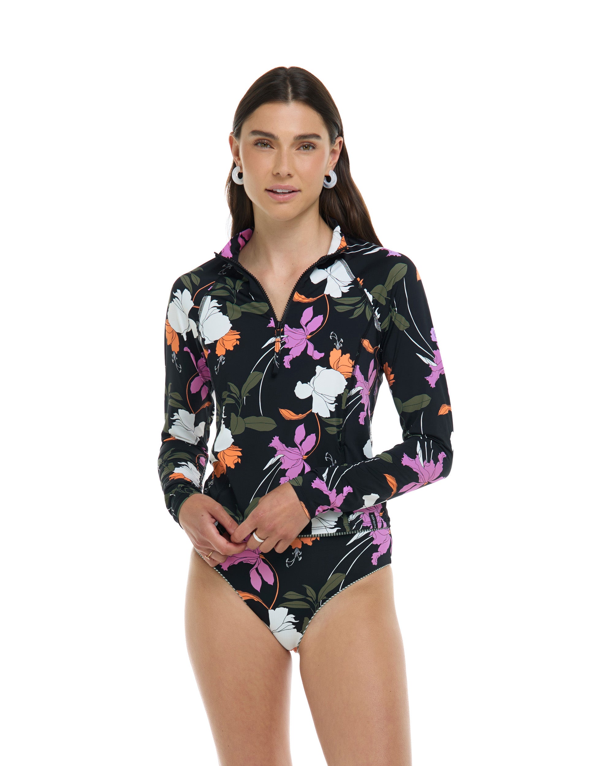 Dreamy Raelynn Long Sleeve Rashguard - Black / Dreamy