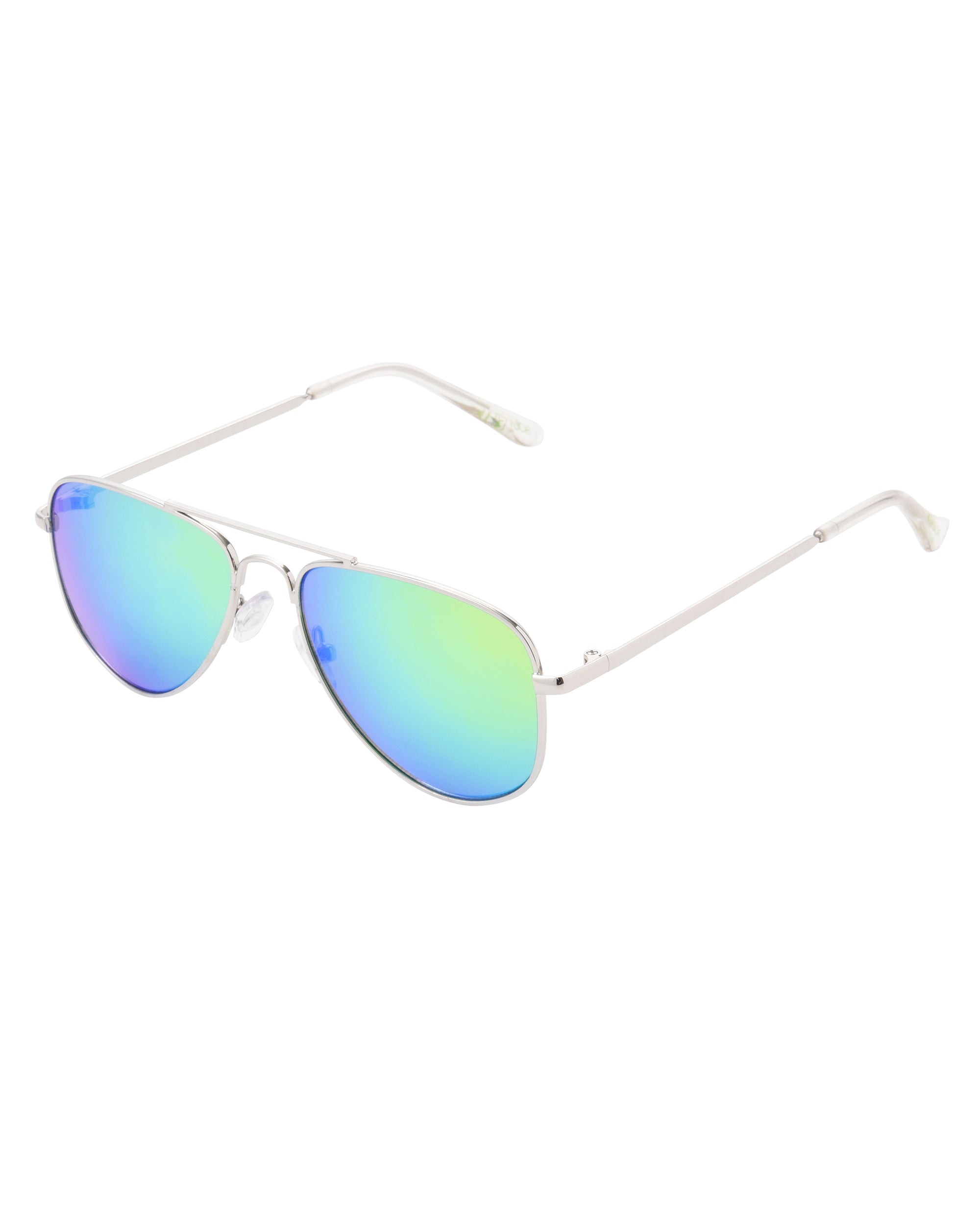 Kid's Flow Aviator Sunglasses - Silver