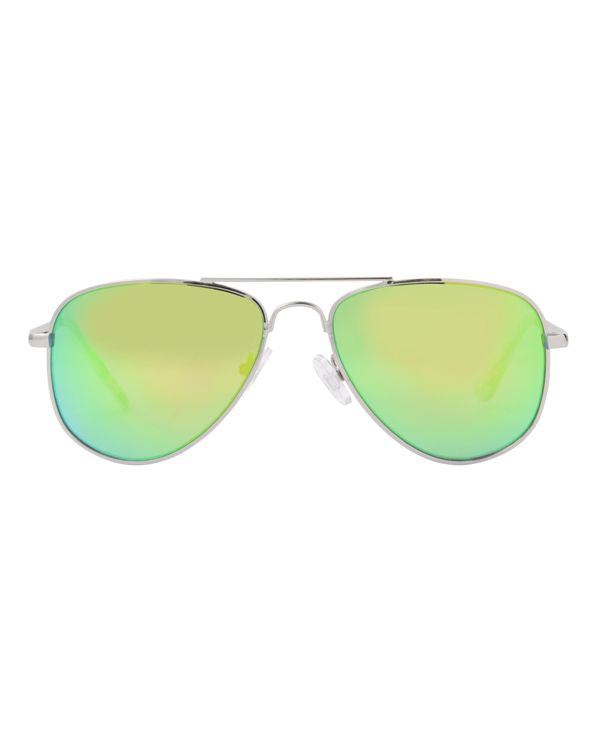 Kid's Flow Aviator Sunglasses - Silver