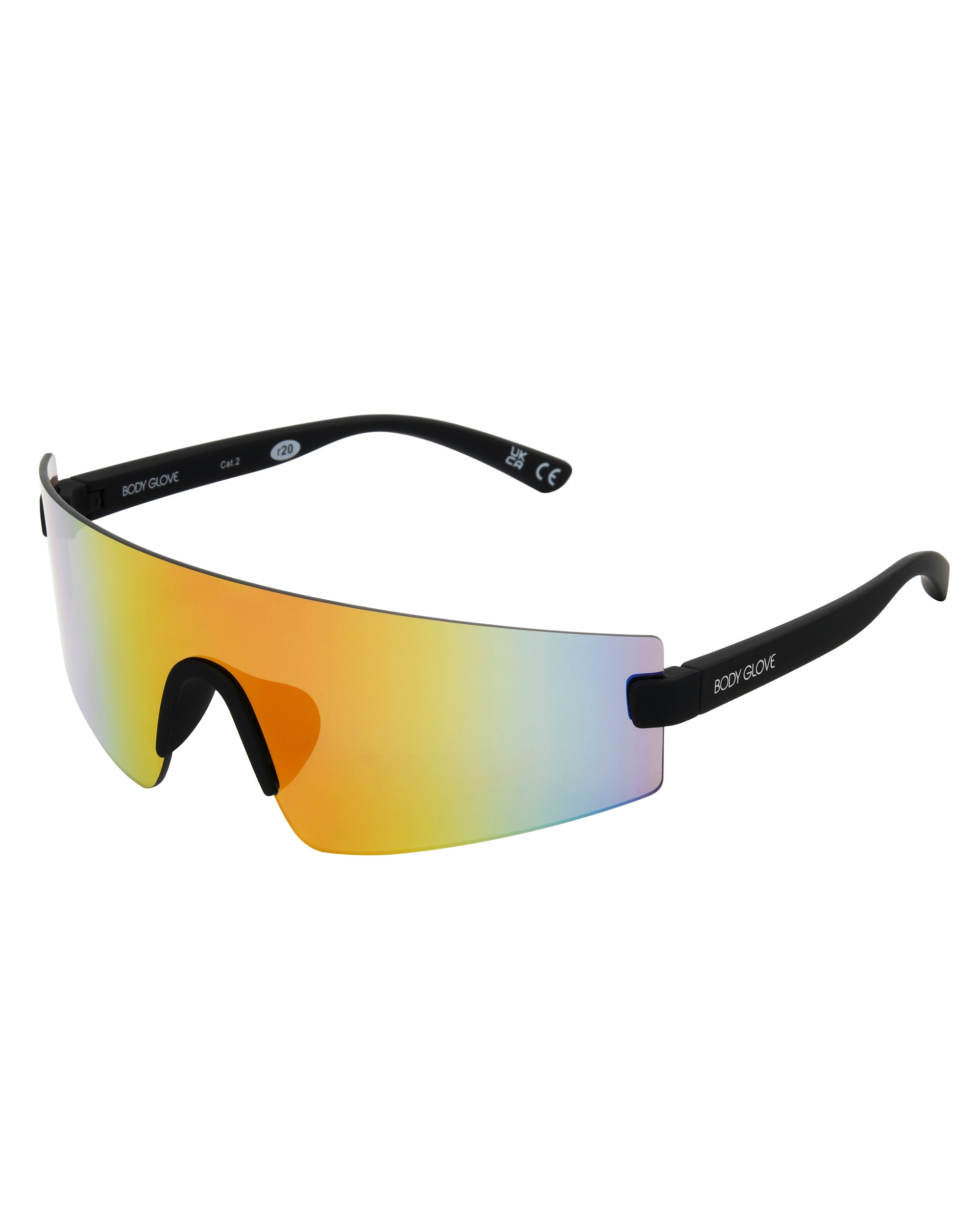 Vibez Rimless Shield Sunglasses - Black