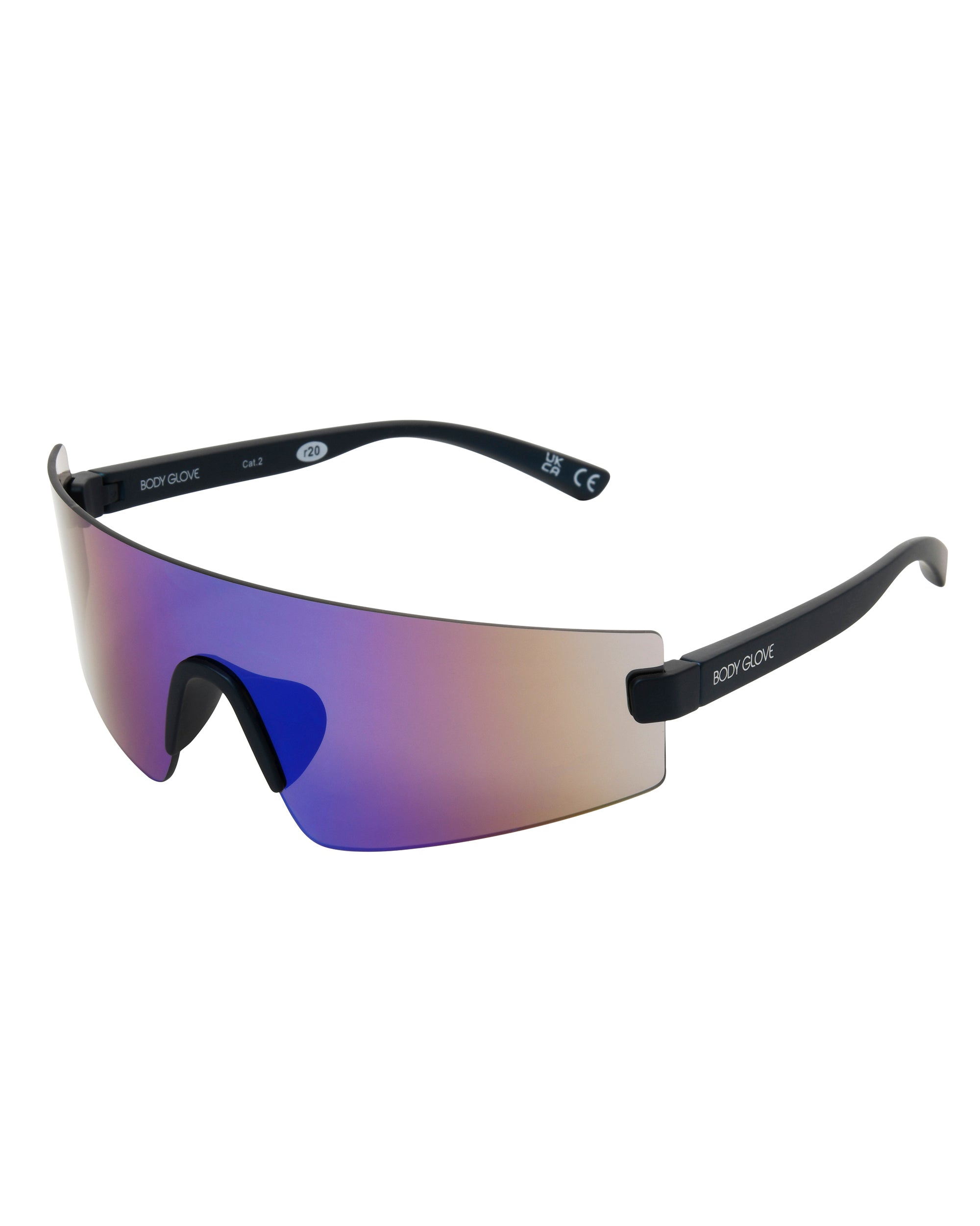 Vibez Rimless Shield Sunglasses - Teal