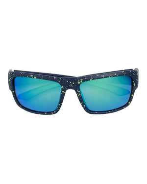 Sea Breeze Rectangle Sunglasses - Navy / Green