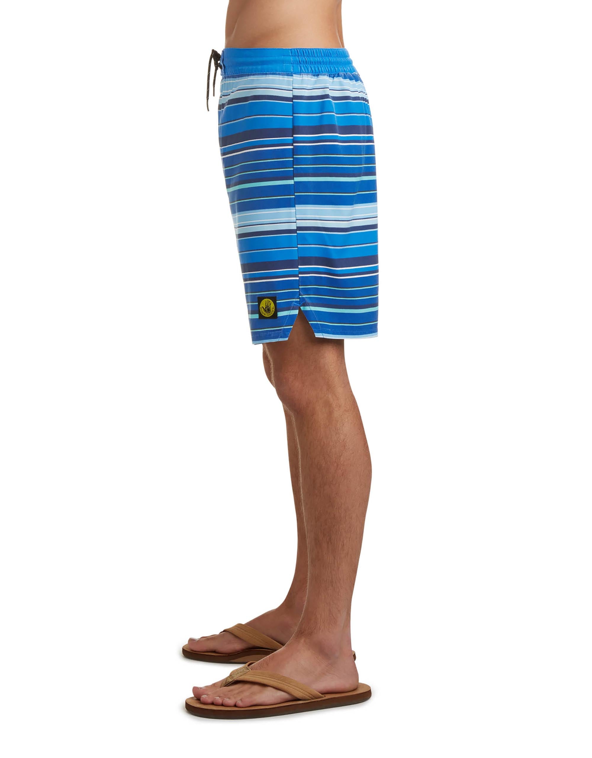 Floaters 19" Comfort Boardshorts - Blue Stripe