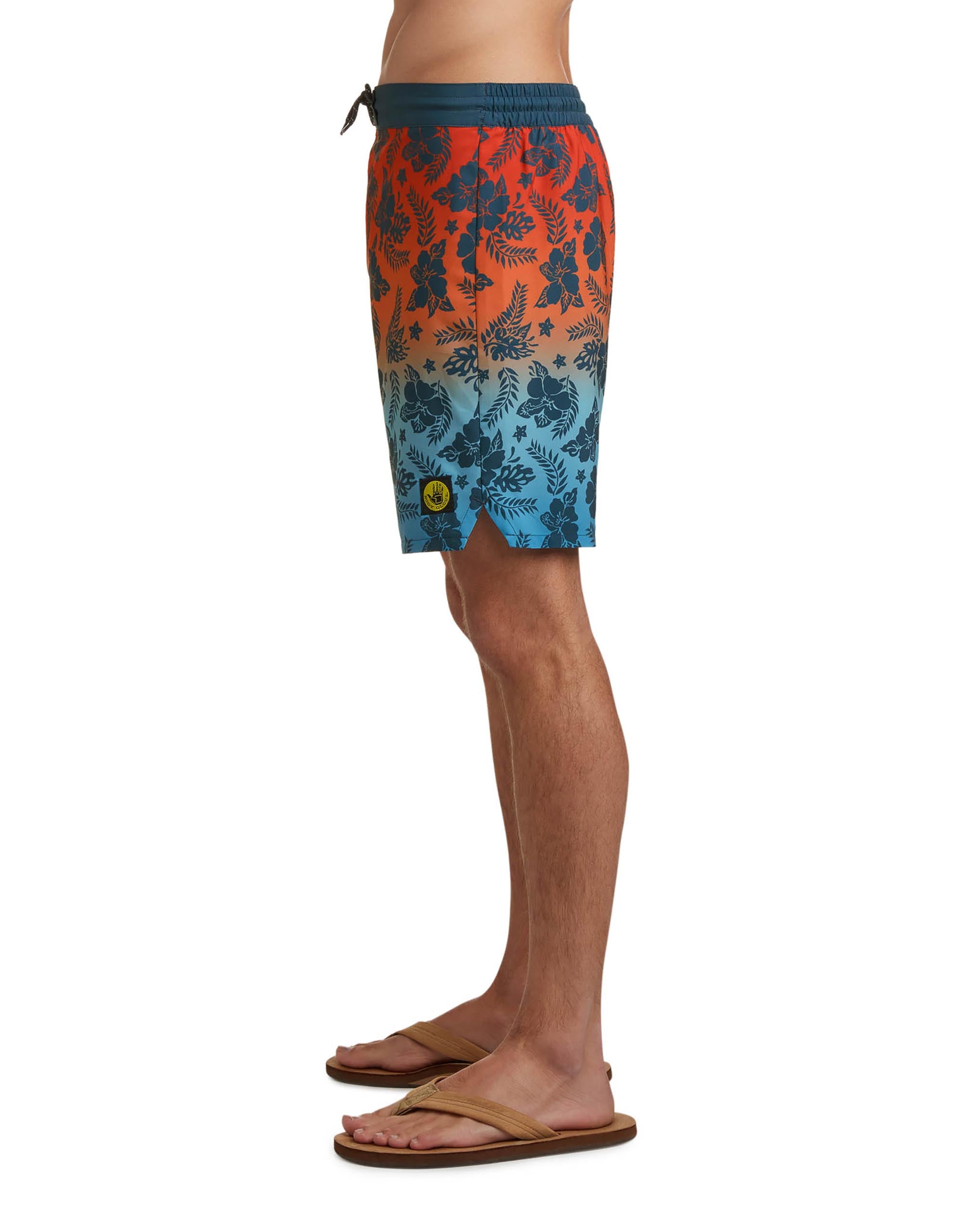 Floaters 19" Comfort Boardshorts - Orange/Navy