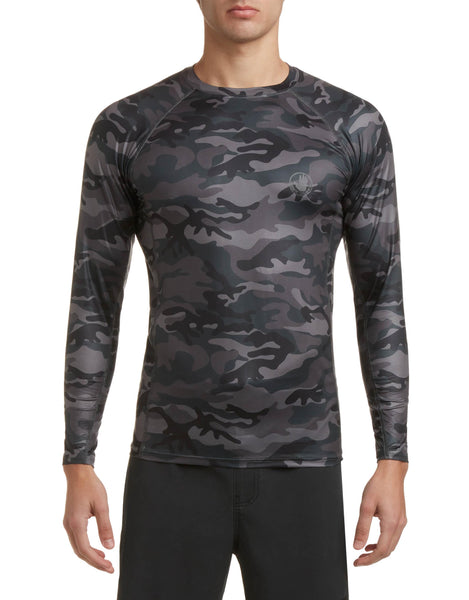 Men's Catalina UPF Long-Sleeve Sun Shirt, Black Camo