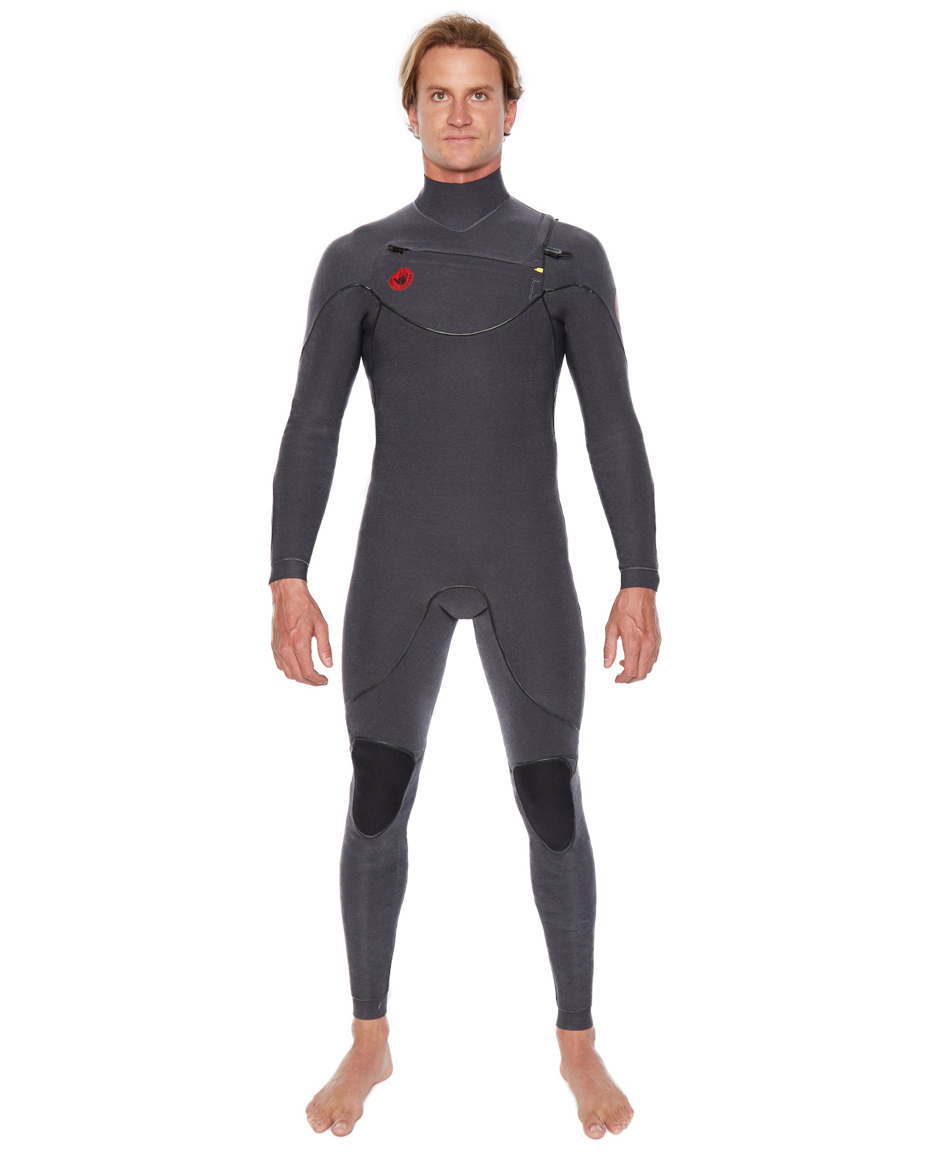 Red Cell 2mm Slant-Zip Men's Fullsuit - Black Heather