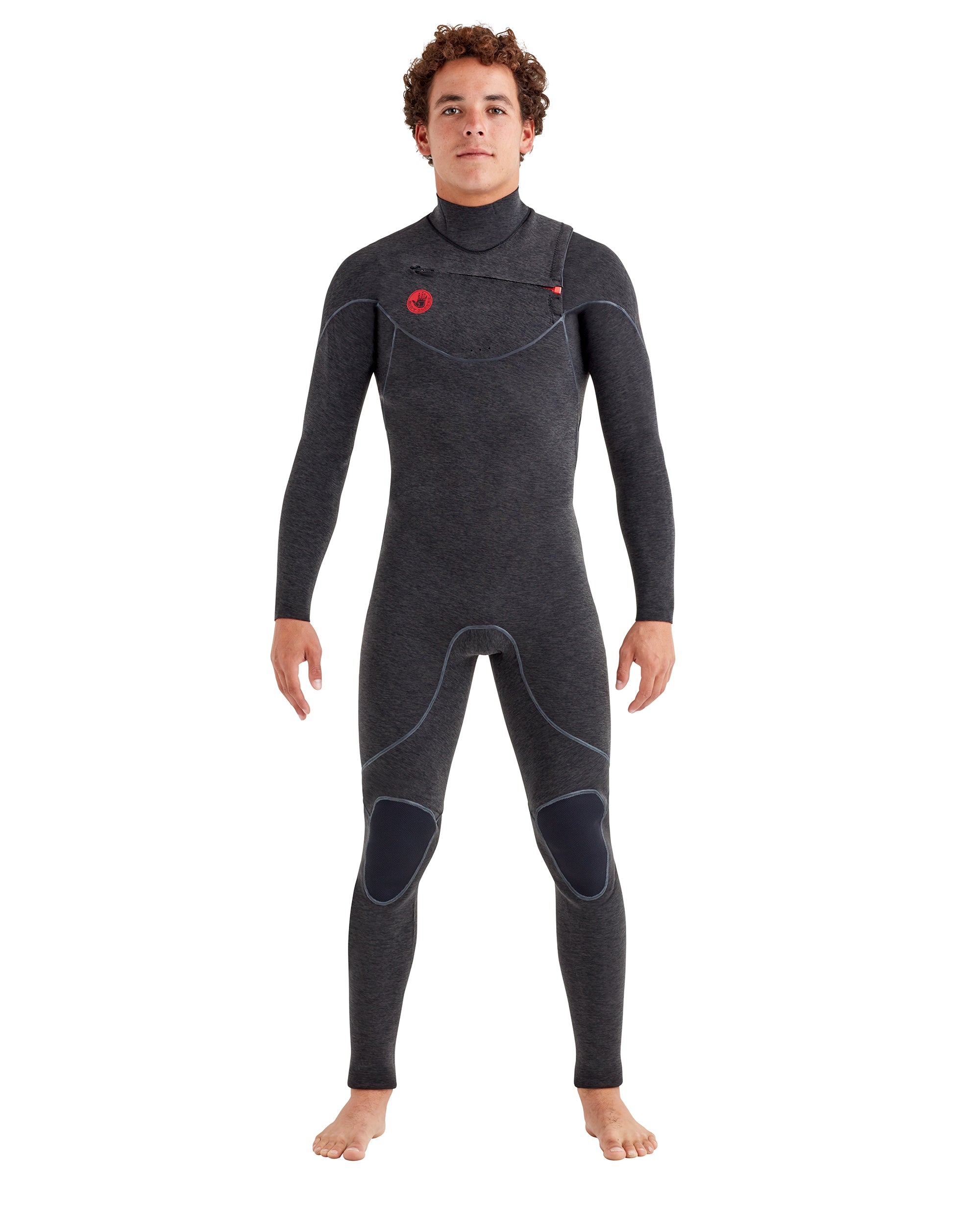 Red Cell 2mm Slant-Zip Men's Fullsuit - Black Heather