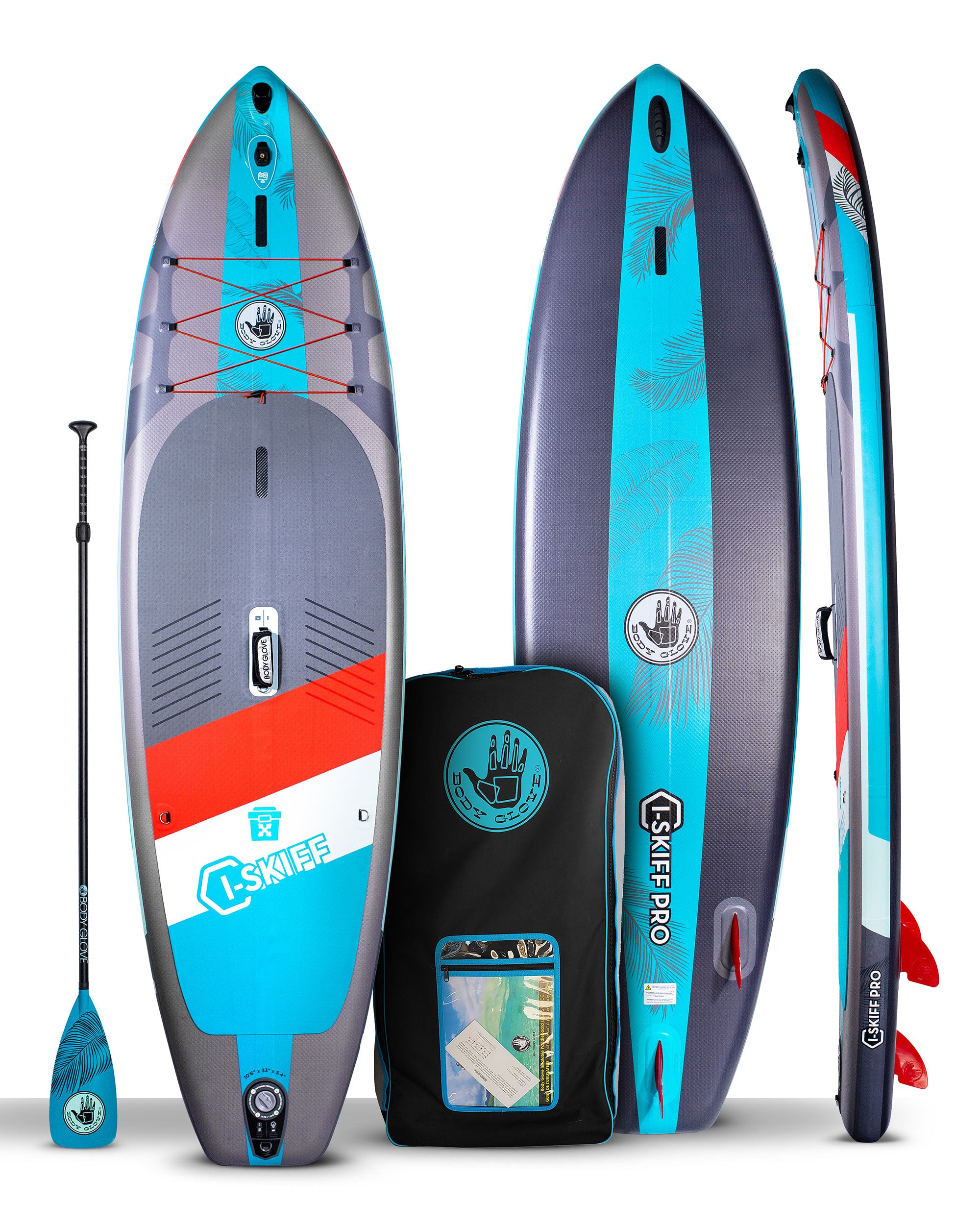 Iskiff Pro 10'6" Inflatable Paddle Board - Silver/Teal