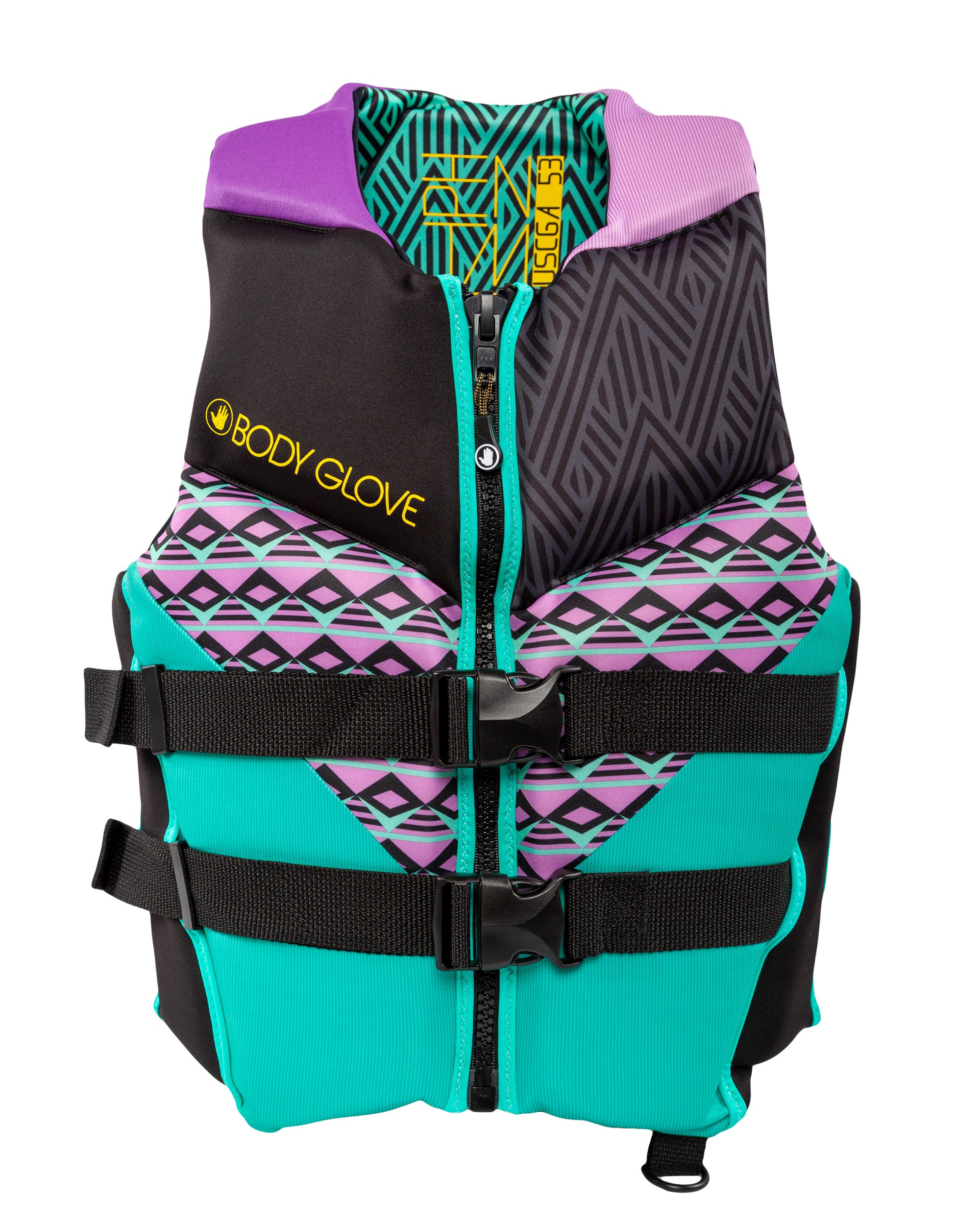 Phantom Women's USCGA PFD - Aqua/Purple/Black