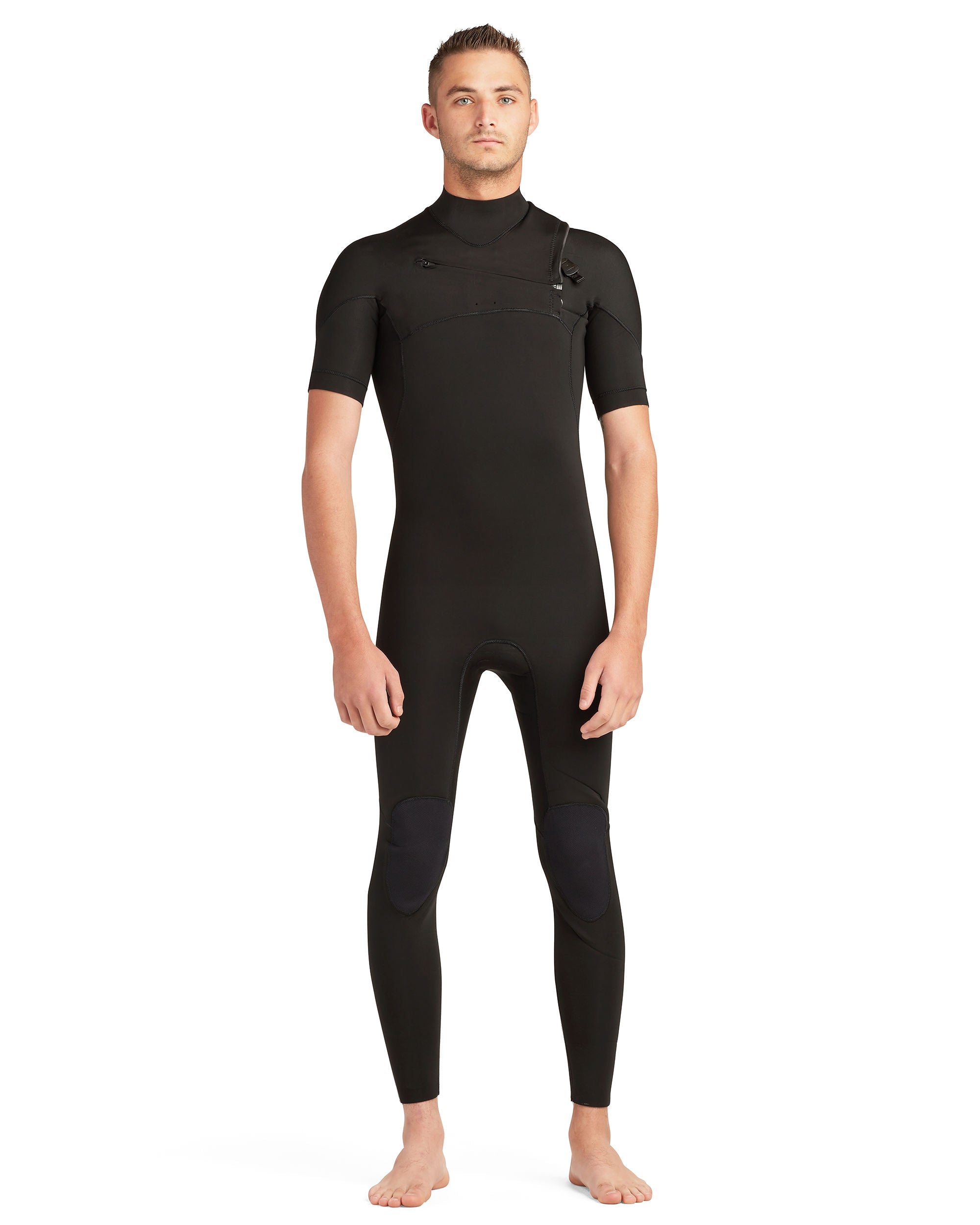 Men's Variant 2/2mm Short Arm Chest-Zip Fullsuit - Black