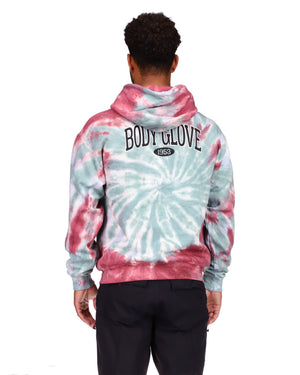 1953 Tie-Dyed Fleece Pullover Hoodie - Jade