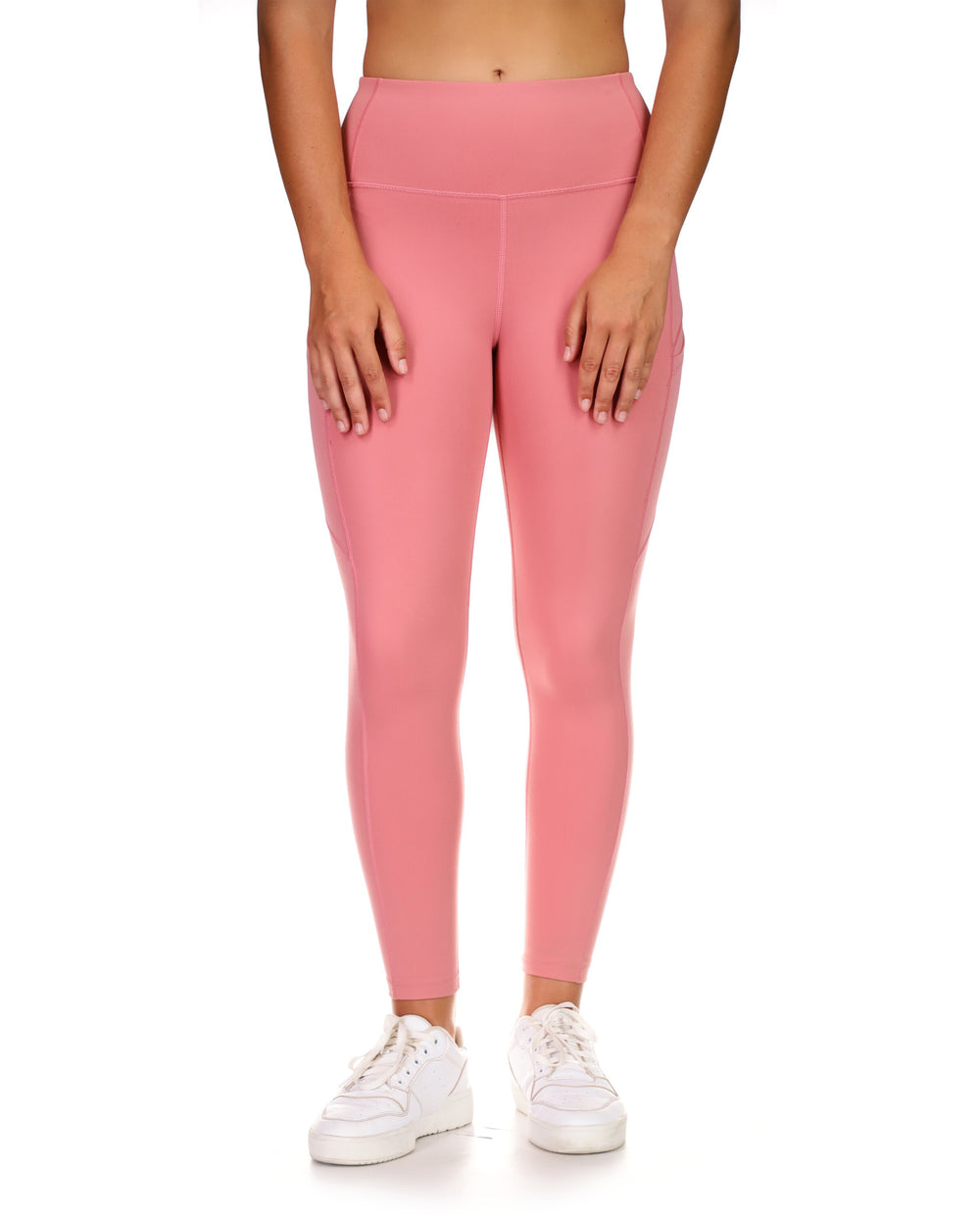 Women's Microfiber Elastane Stretch Performance 7/8th Leggings with Back  Waistband Pocket and Stay Dry Technology - Withered Rose