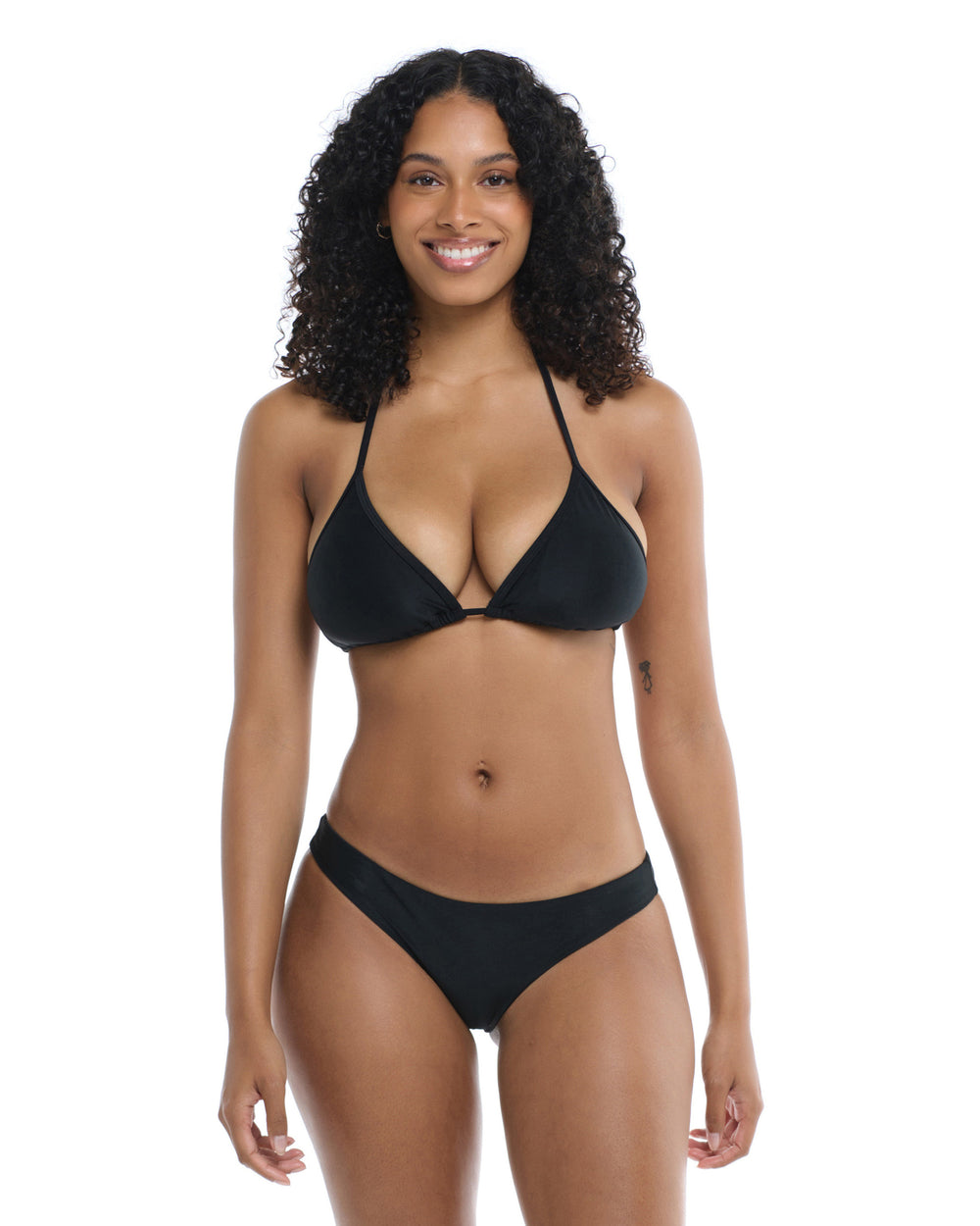 Body Glove Womens Smoothies Dita Triangle Bikini Top in Black, Size XL