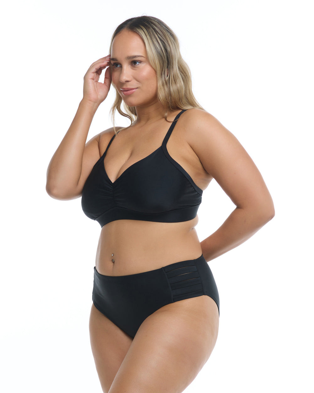 Body Glove Women's Drew Plus Bikini Top Swimsuit with Adjustable Tie Back,  Available in Sizes 1x, 2X, 3X