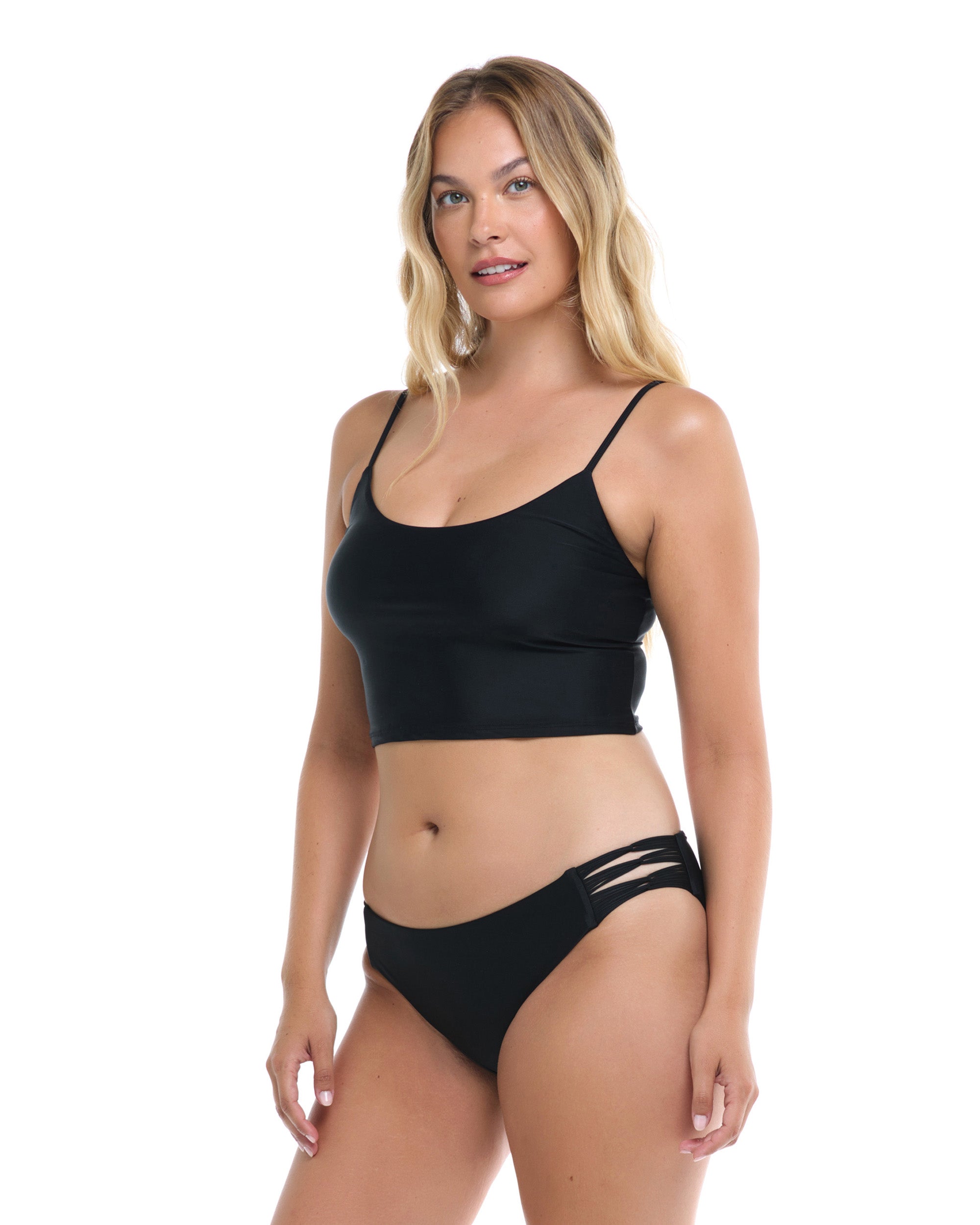 Smoothies Norah Swim Crop Top - Black