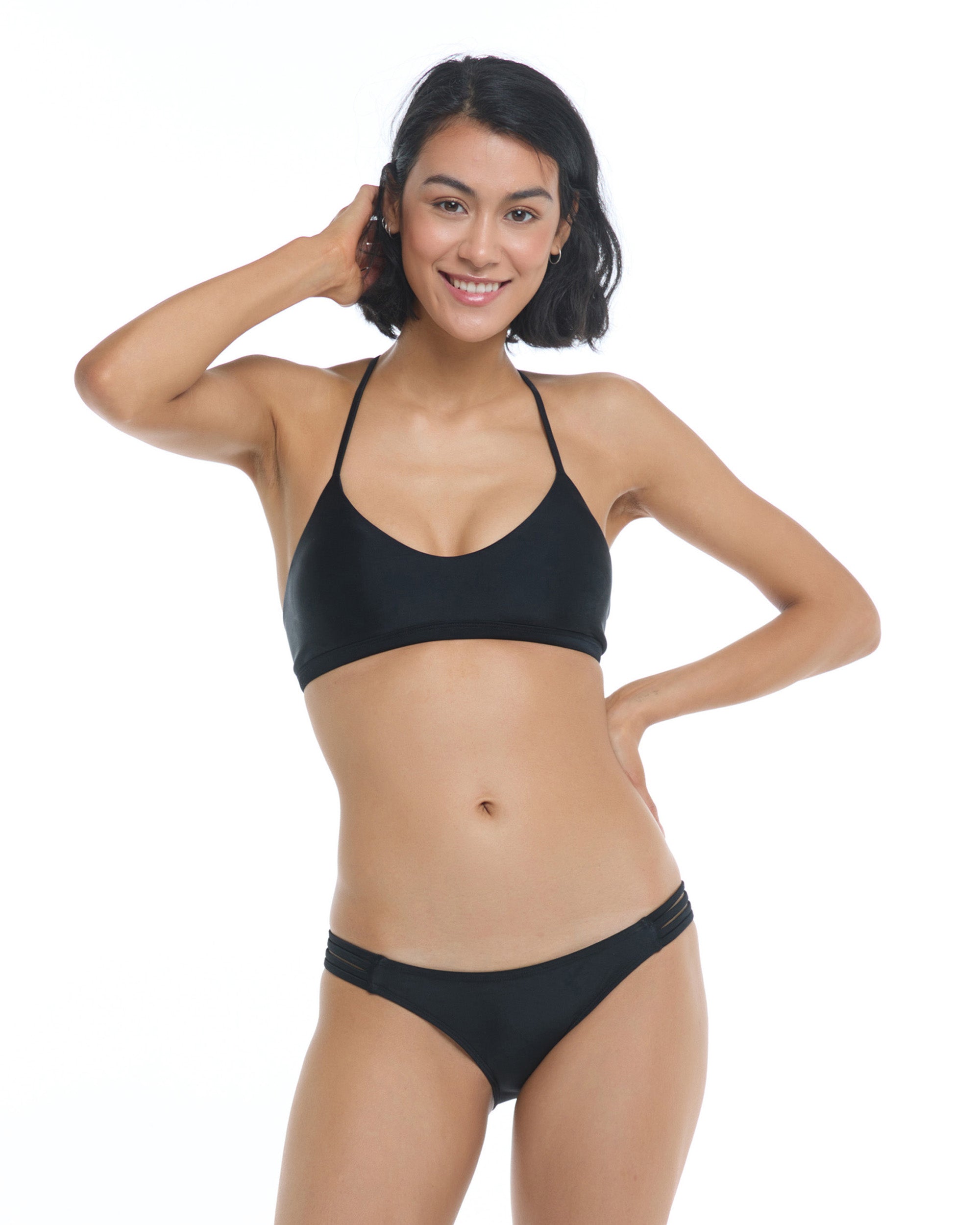 Smoothies Ruth Fixed Triangle Swim Top - Black