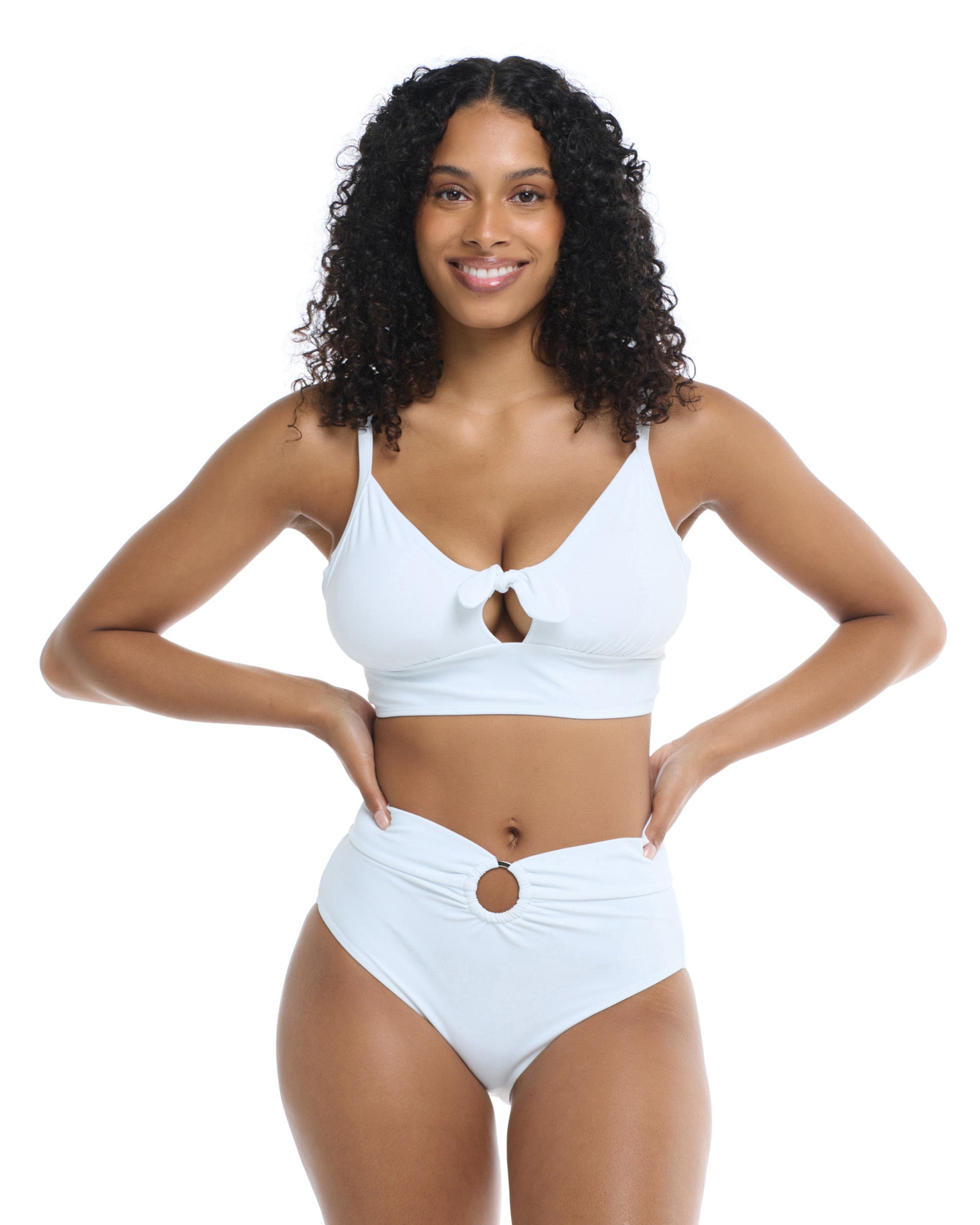 Smoothies Olivia D-F Cup Swim Top - Snow