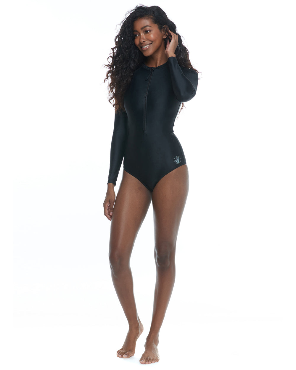 Smoothies Channel Cross-Over Long Sleeve Swimsuit - Cactus