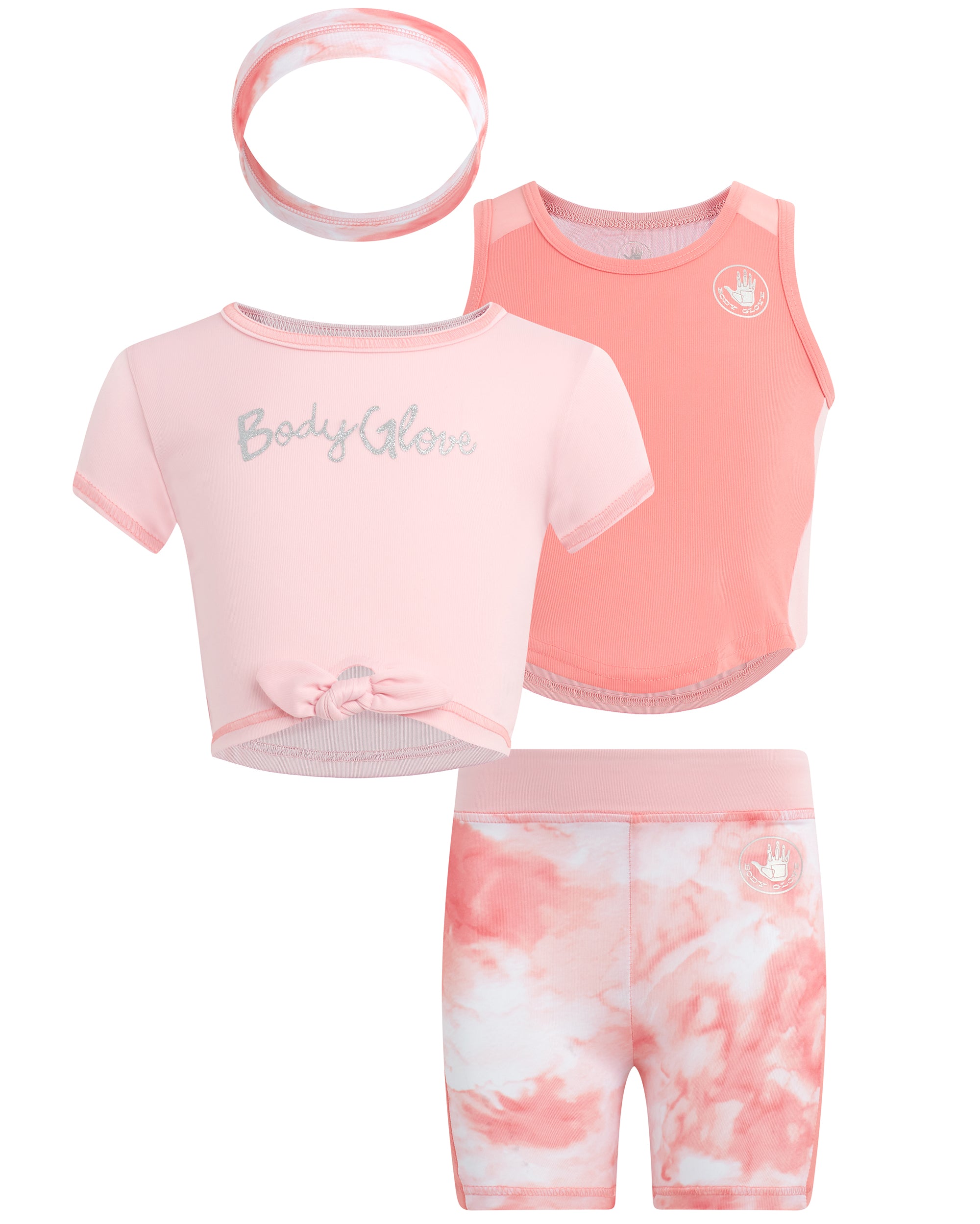 Baby Girls' Three-Piece Pink Swirl Set - Pink