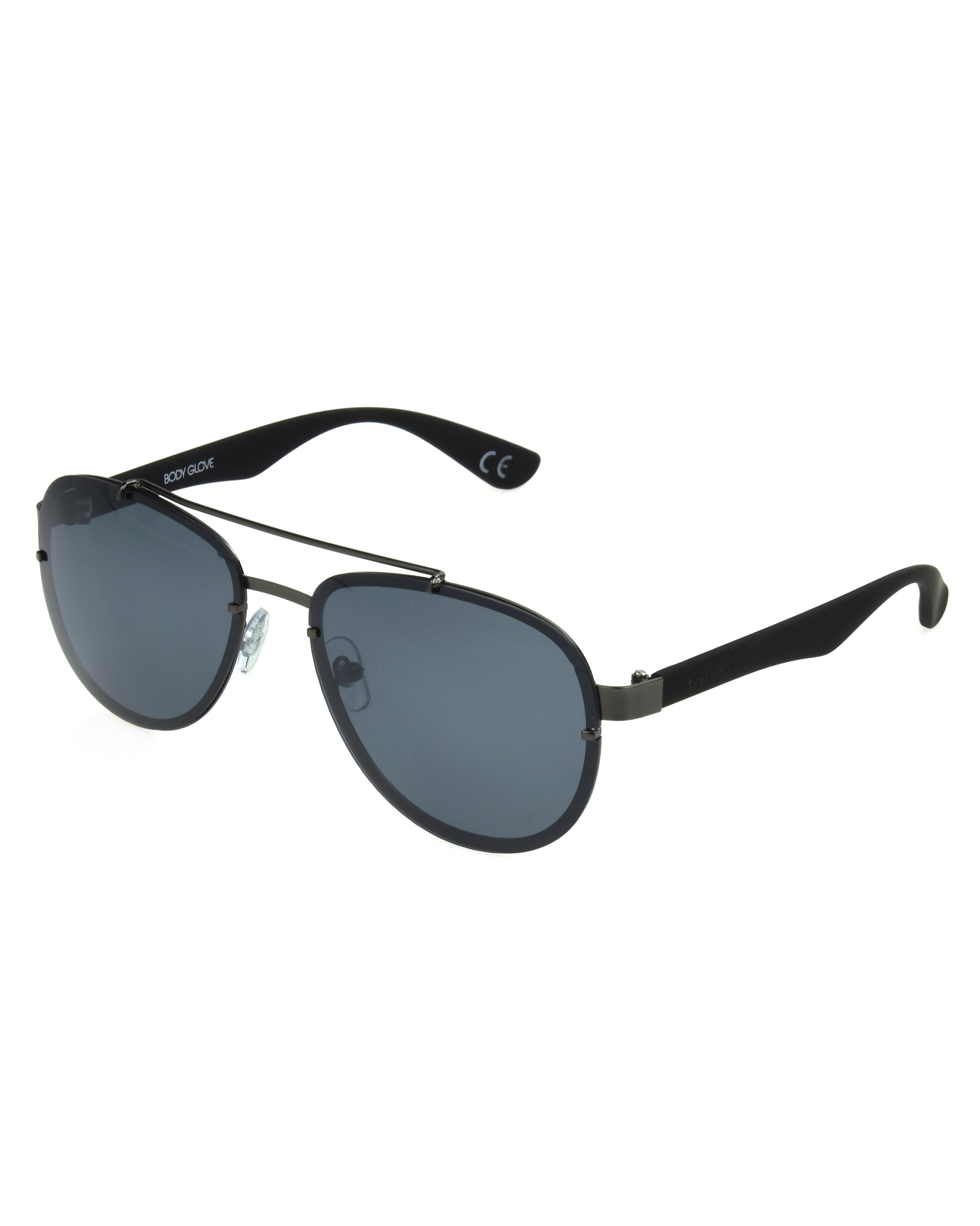 Rush Polarized Aviator Sunglasses - Gunmetal/Black