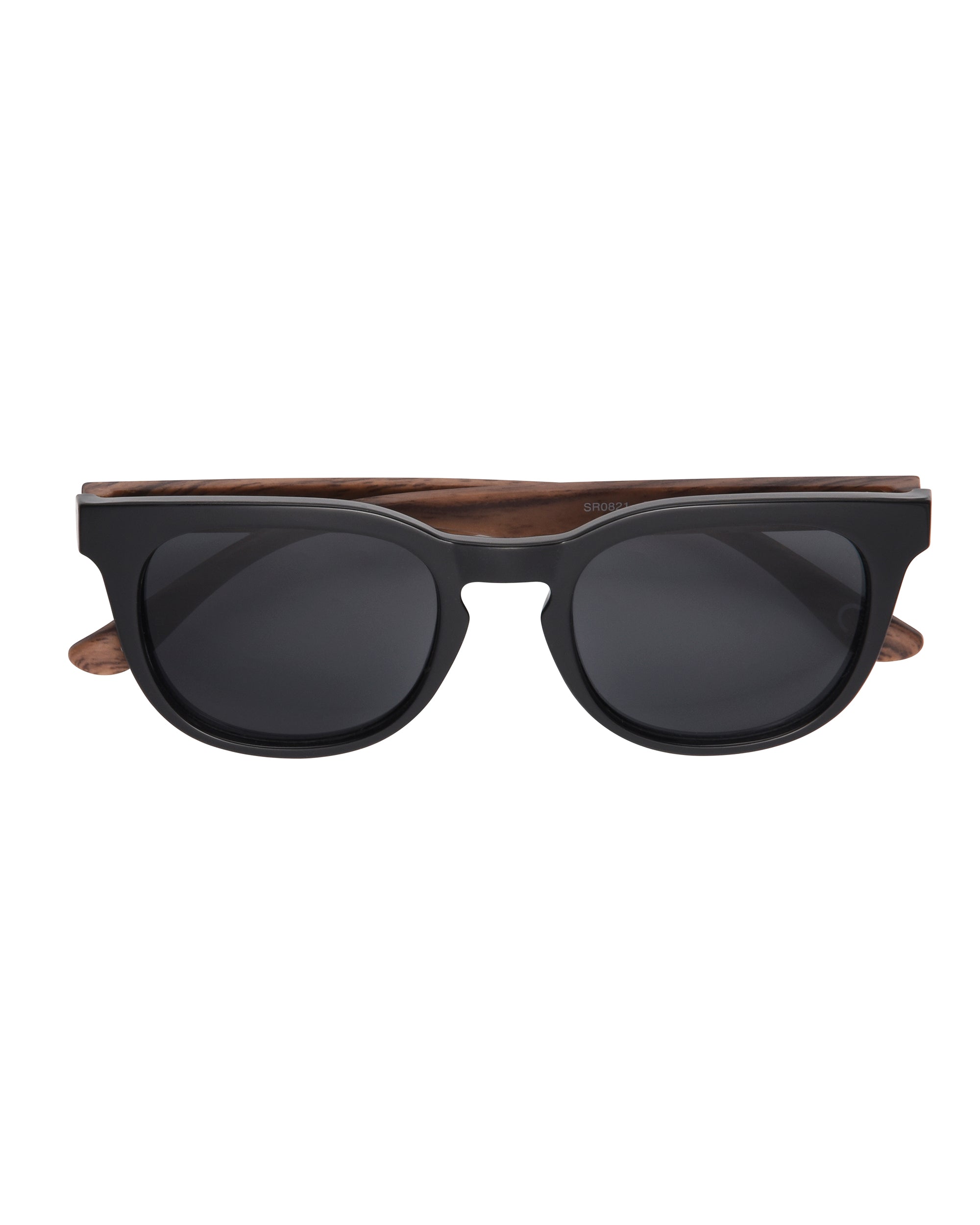 Maxwell Square Sunglasses - Black/Dark Wood