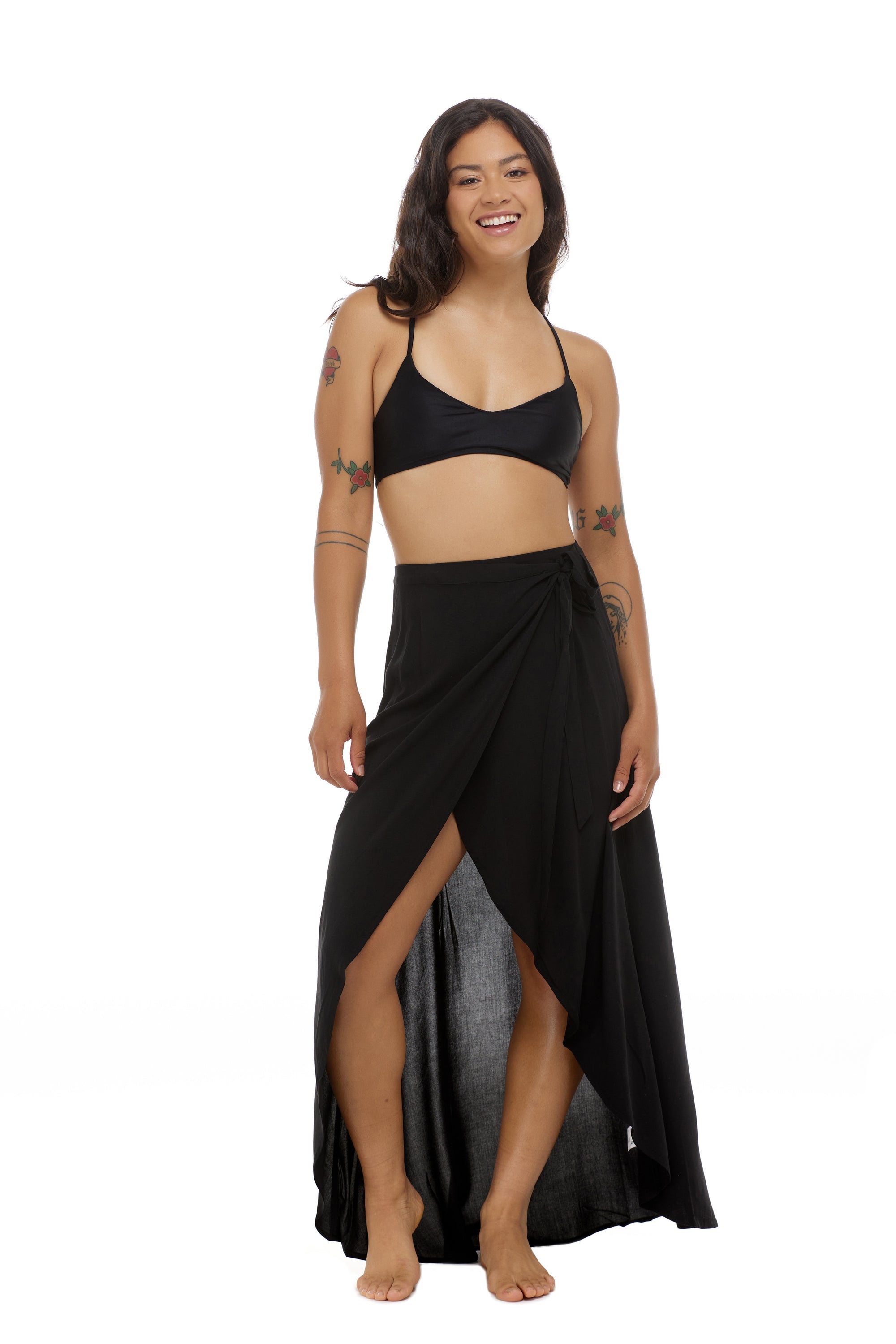 Playful Lena Cover-Up Skirt -  Black