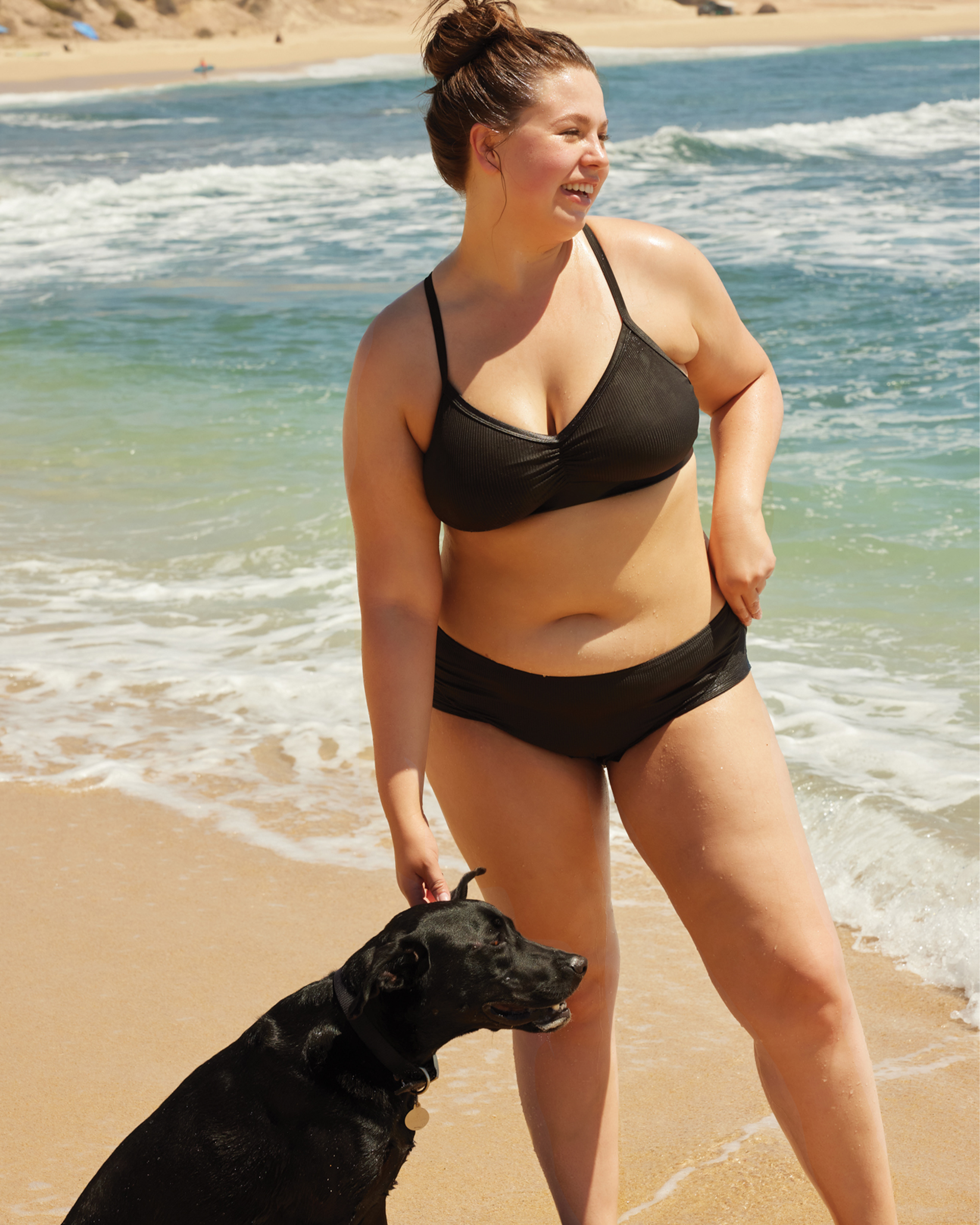 Ibiza  Drew Plus Size Swim Top - Black