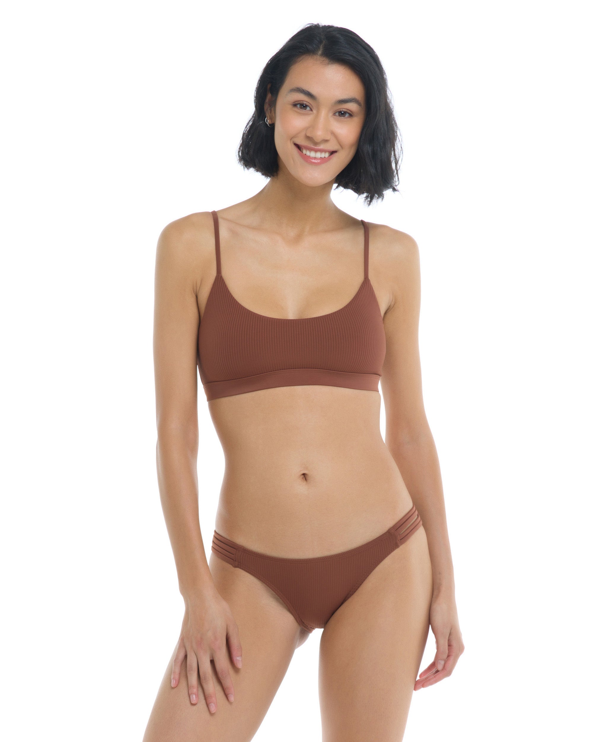 Ibiza Aro Bralette Bikini Top - Brown