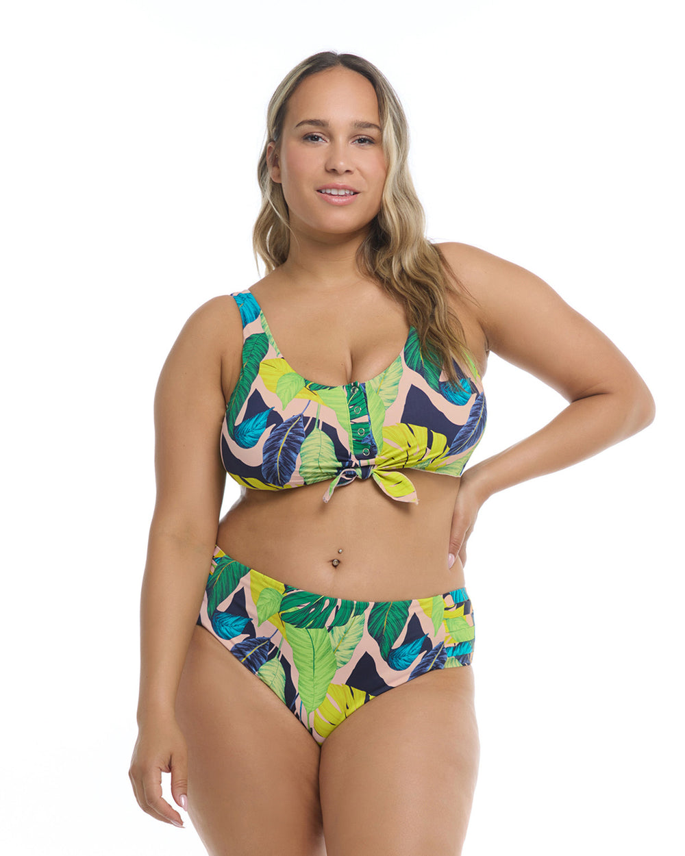 Manoa Falls Plus Size Kate Crop Bikini Top - Nightfall - Body Glove