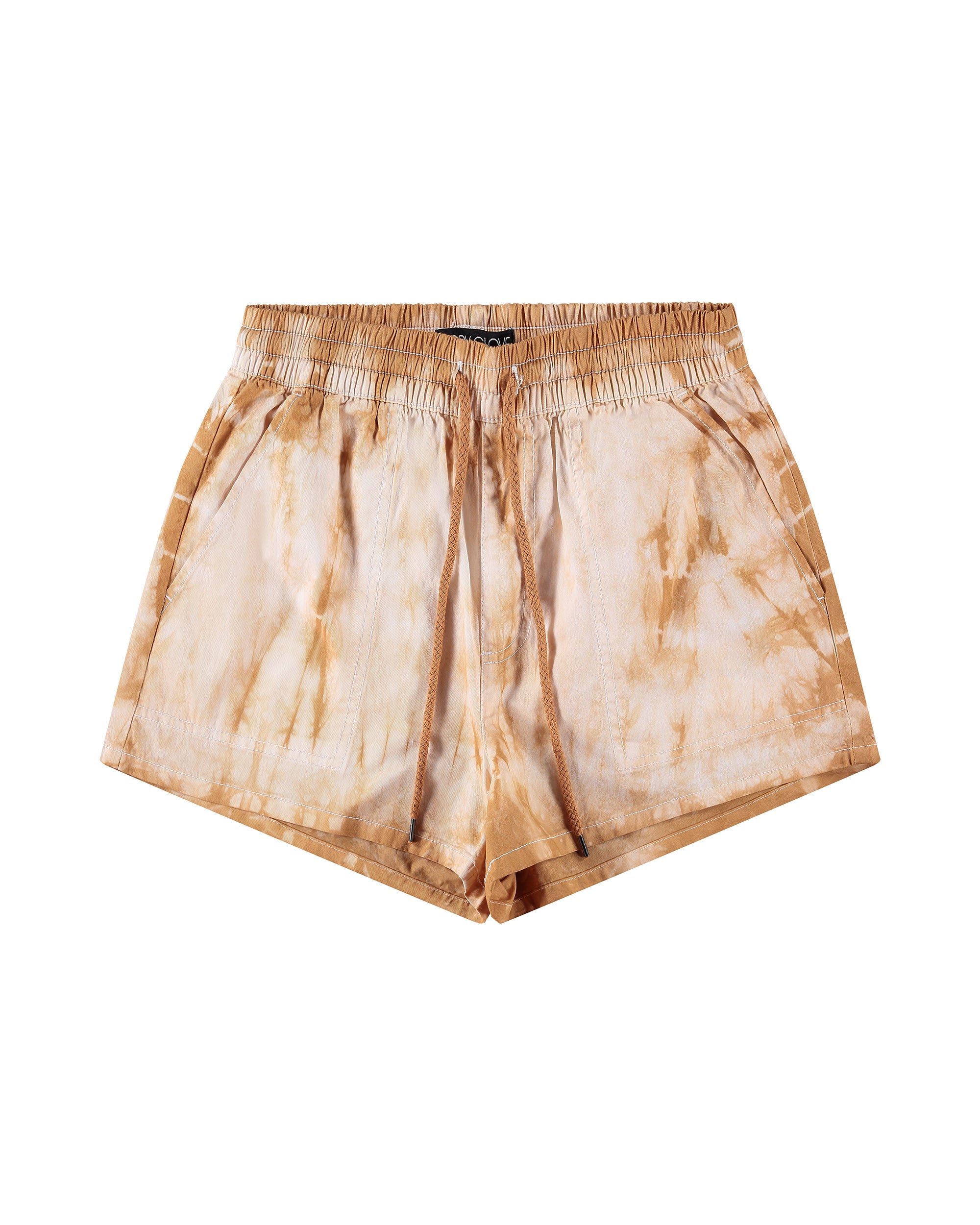 Edilee Elastic Waist Shorts - Bronze