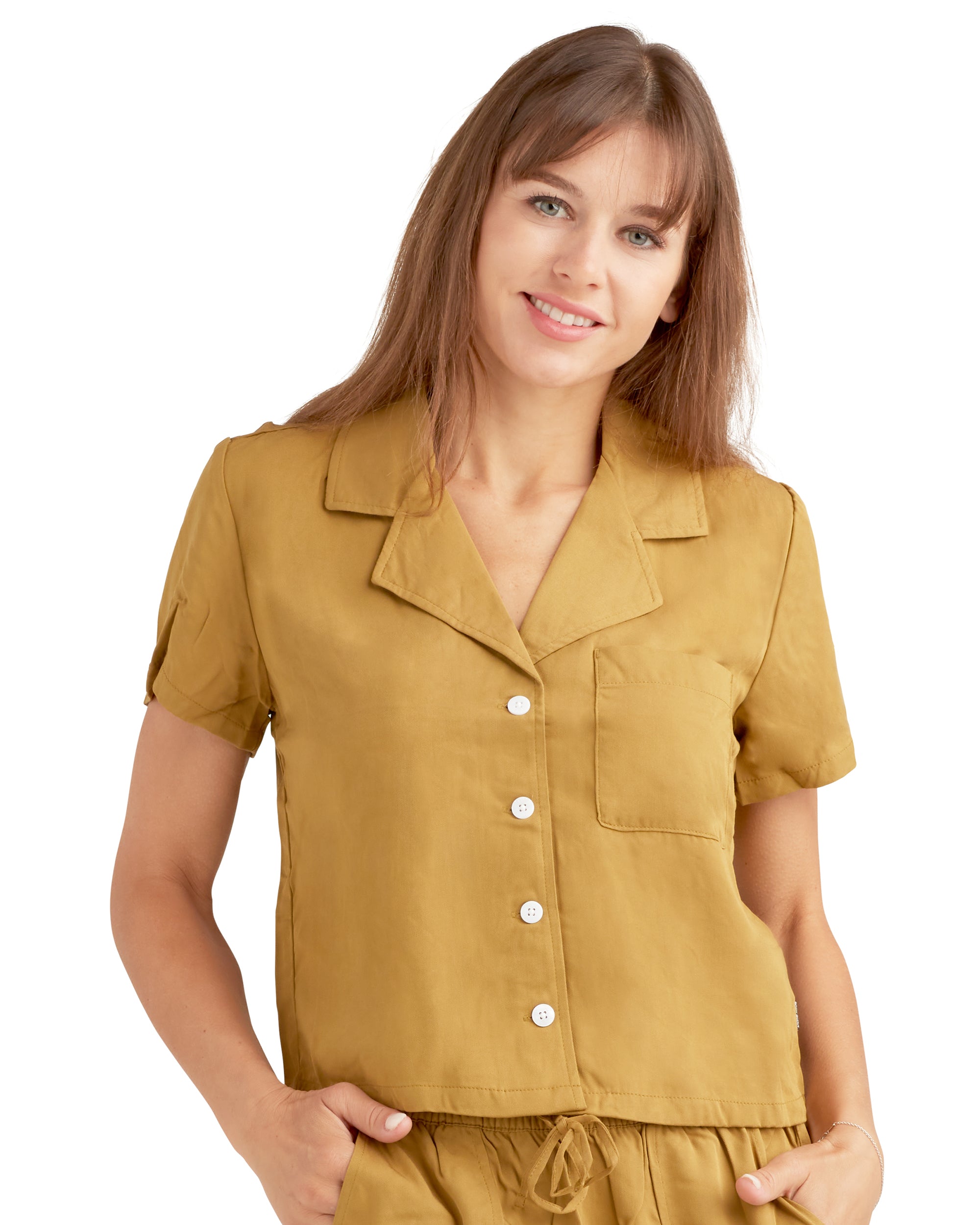 Just Be You Button-Up Shirt - Sand