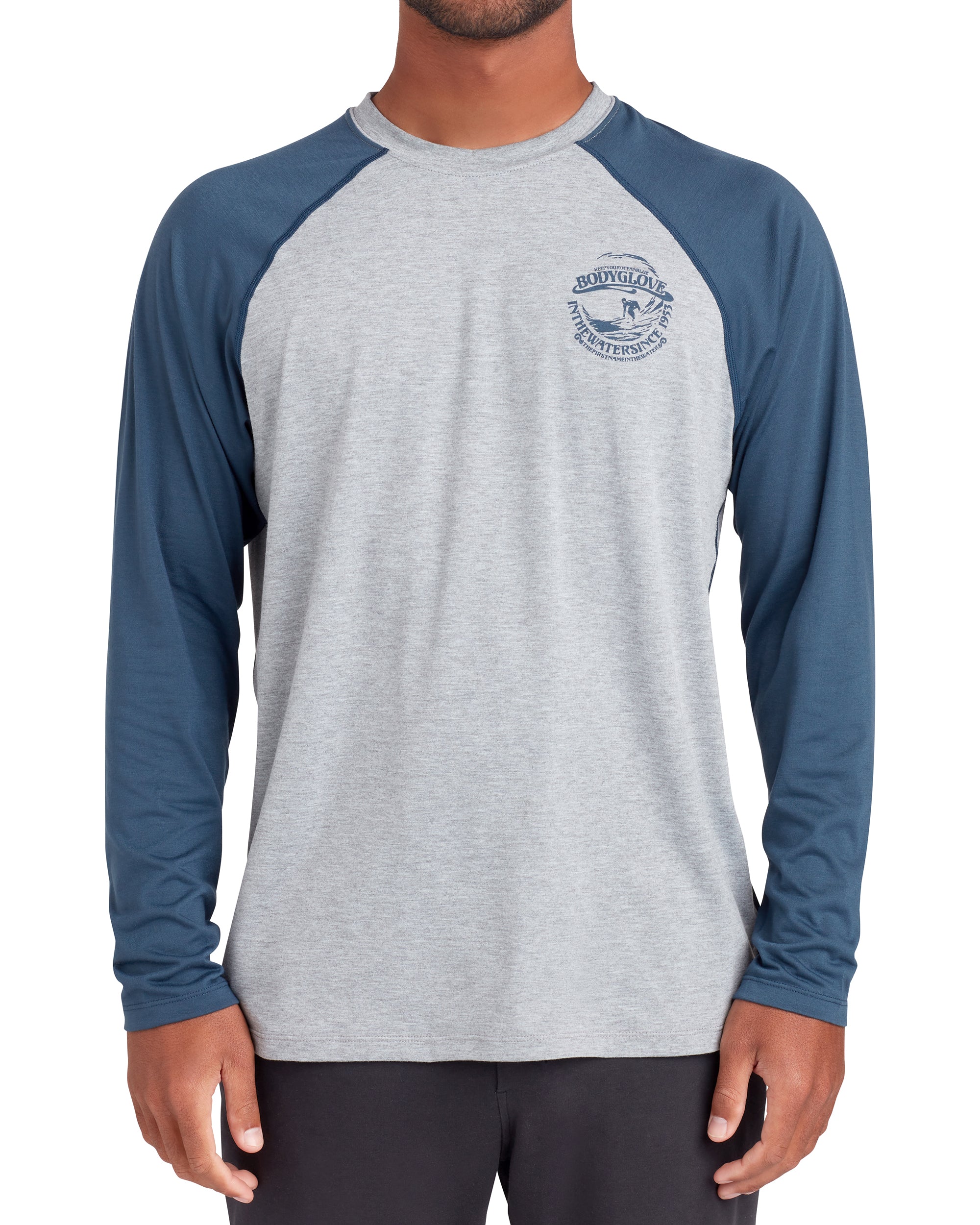 Long-Sleeved Raglan UPF 50+ T-Shirt - Heather