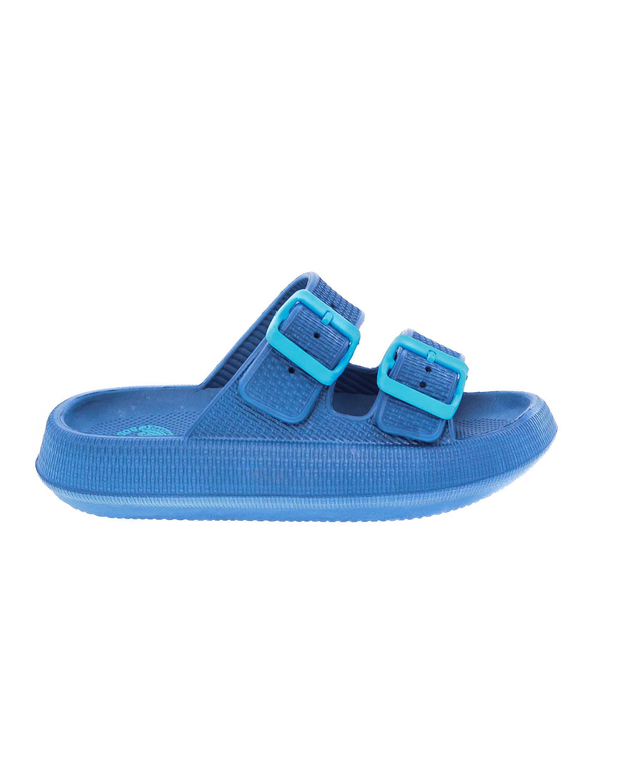 Kids Dual Buckle Slide - Blue