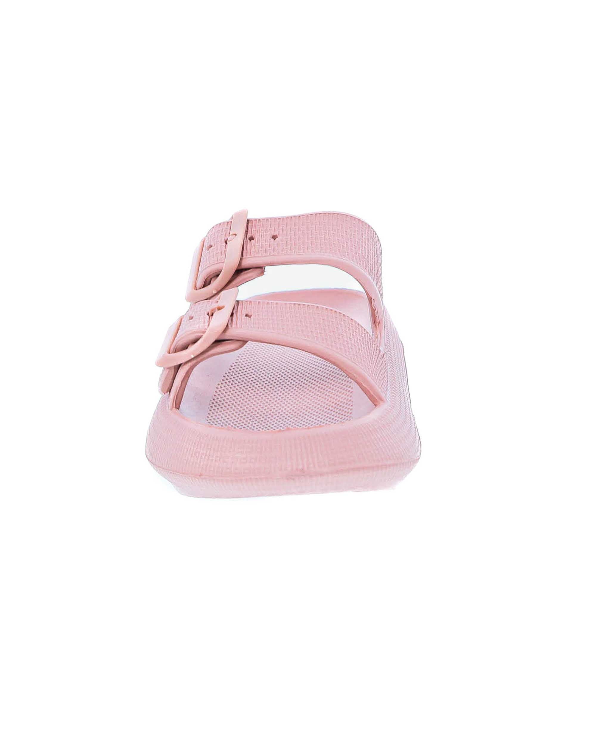 Misses Dual Buckle Slide - Pink/Ivory