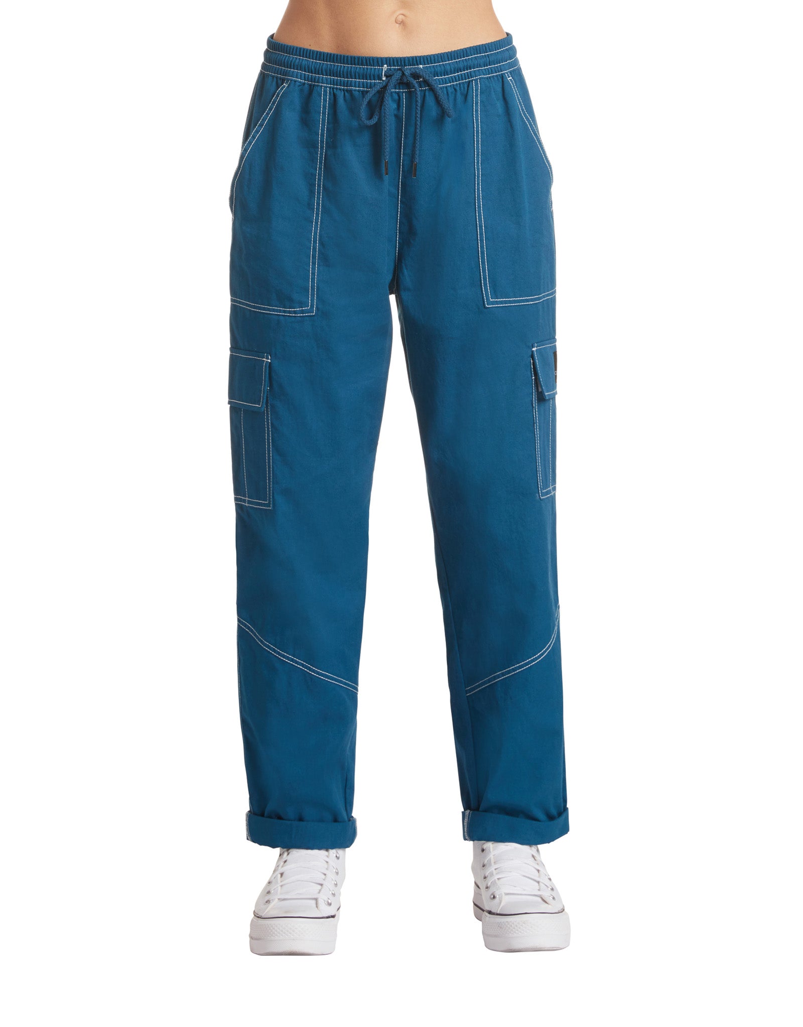 Camelia Mid-Rise Cargo Pants - Navy