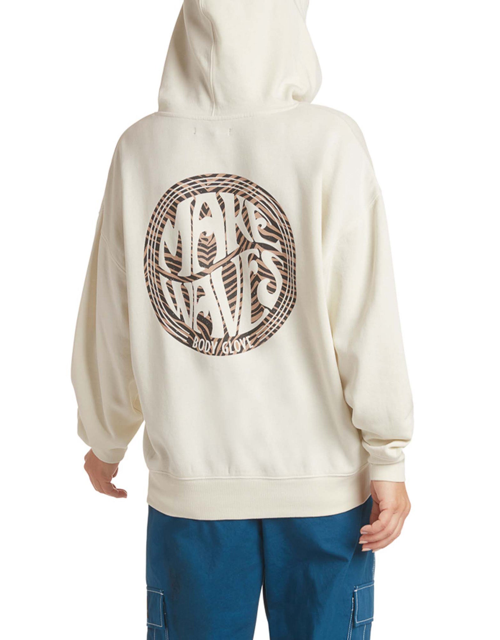 Make Waves Fleece Hoodie - Cream