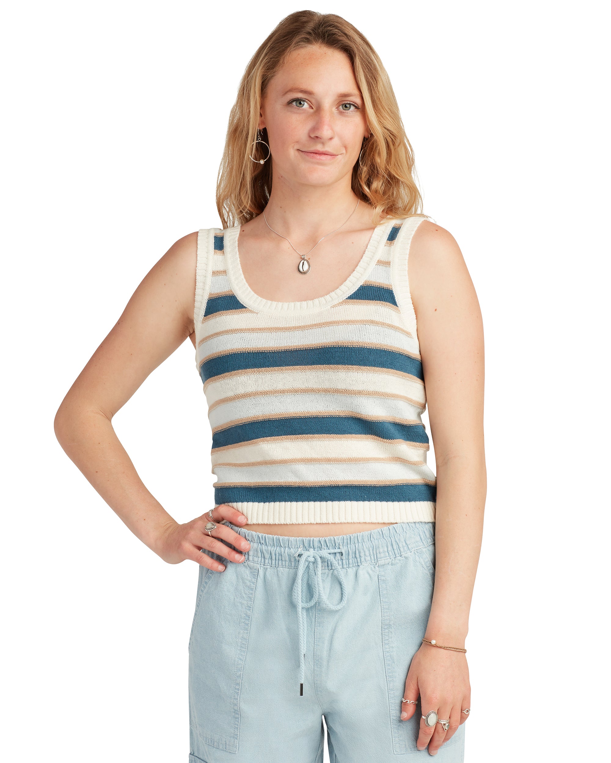 Stripes on Stripes Sweater Tank - Multi