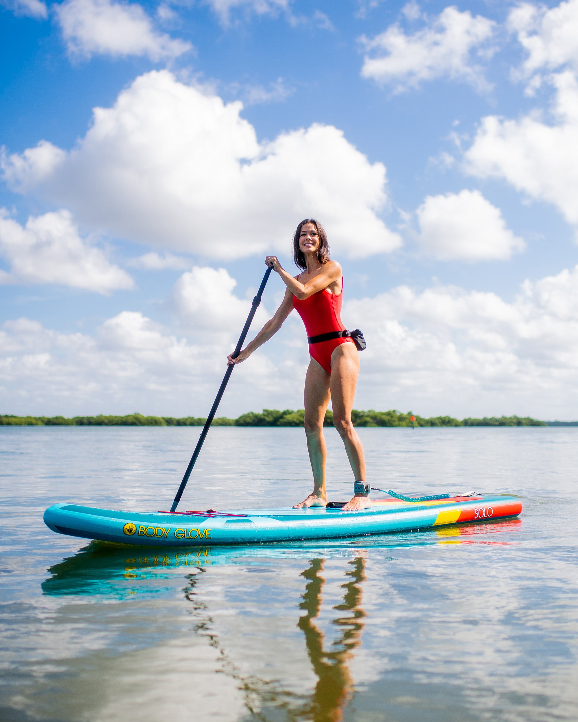 Solo Paddle Board 10' 4" - Blue/Yellow