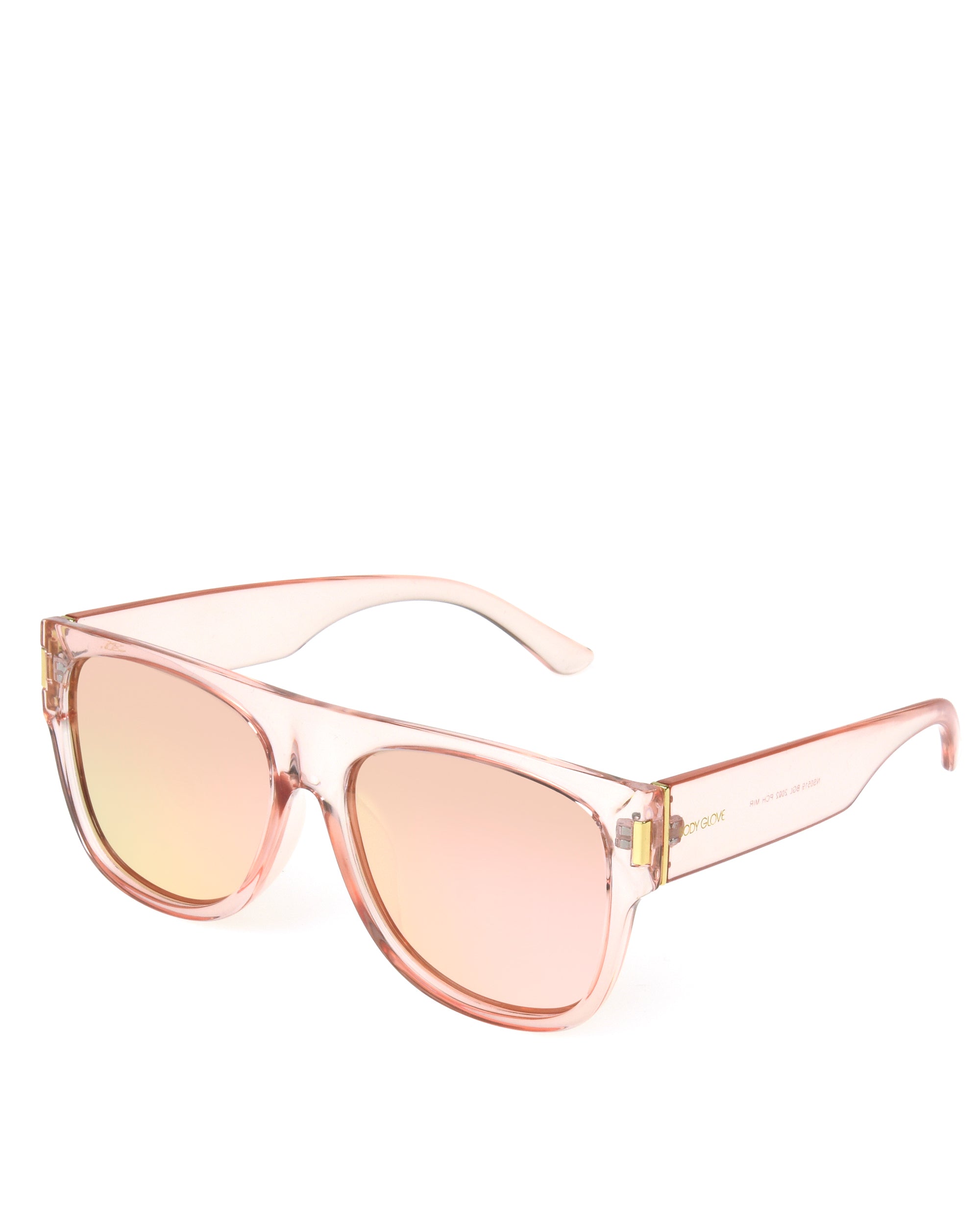 Women's BGL 2002 Shiny Peach Crystal Sunglasses - Peach