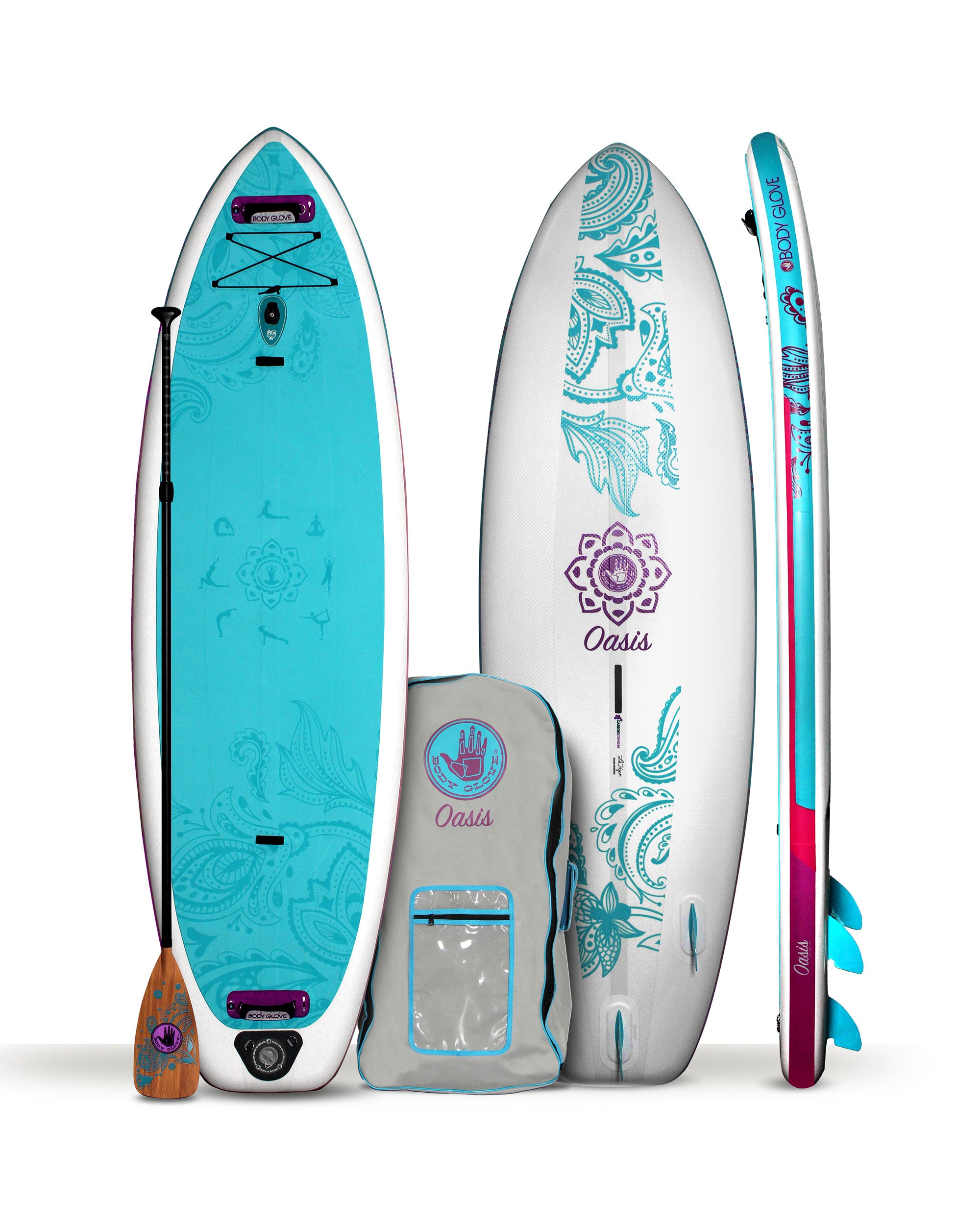 Oasis 10' Inflatable Paddle Board - Teal/Purple